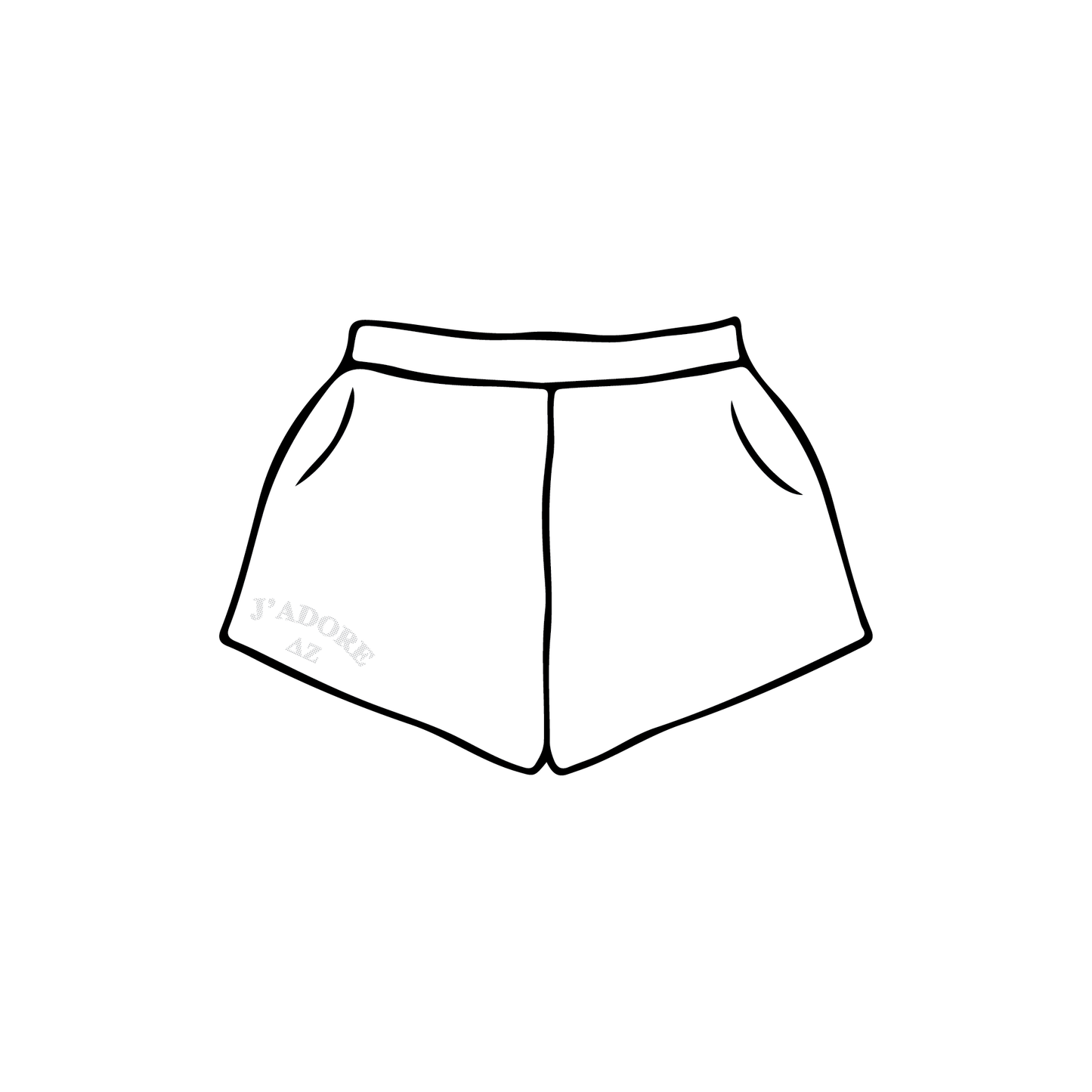 Ball State University x Delta Zeta 'I Love DZ' Sweatshorts