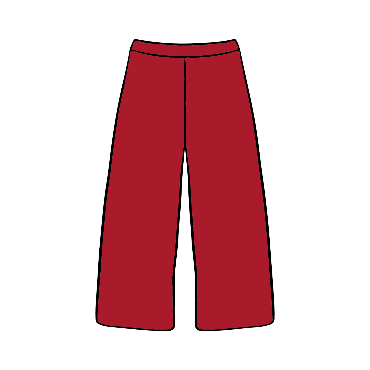 University of Virginia x Chi Omega 'Red' Wide Leg Sweatpants