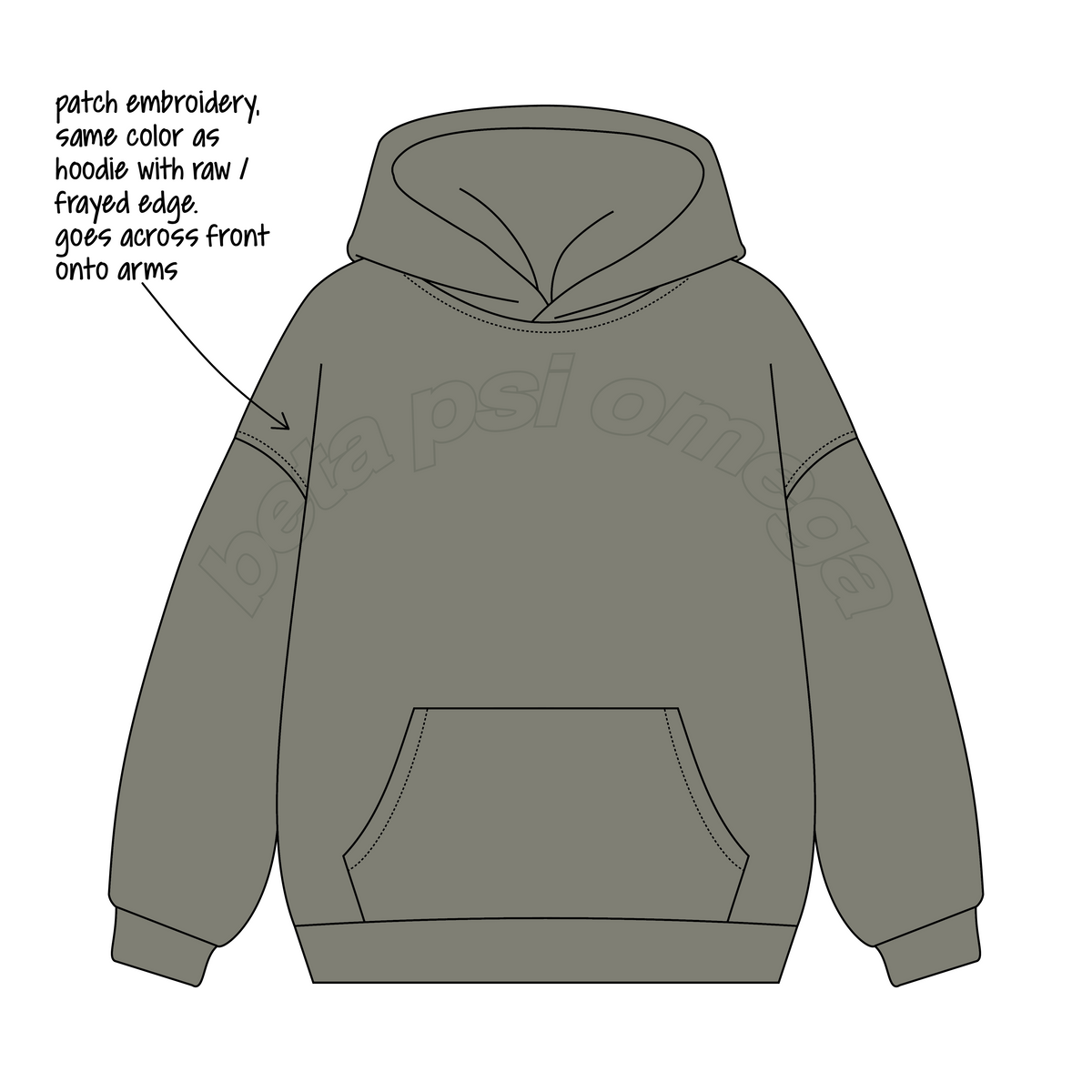San Diego State University x Beta Psi Omega 'Fall Recruitment merch' Signature Hoodie