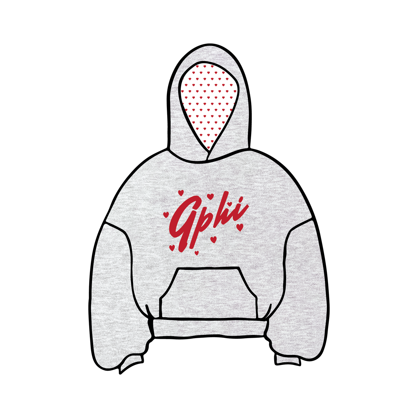 Gamma Phi Beta 'Heart' Hoodie