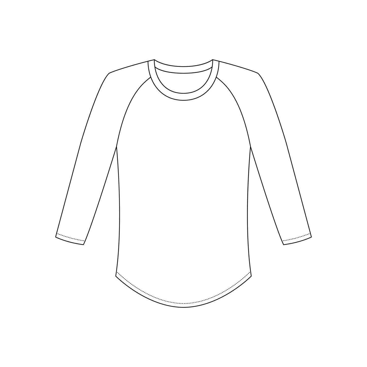 Tori Three-Quarter Sleeve Raglan Shirt