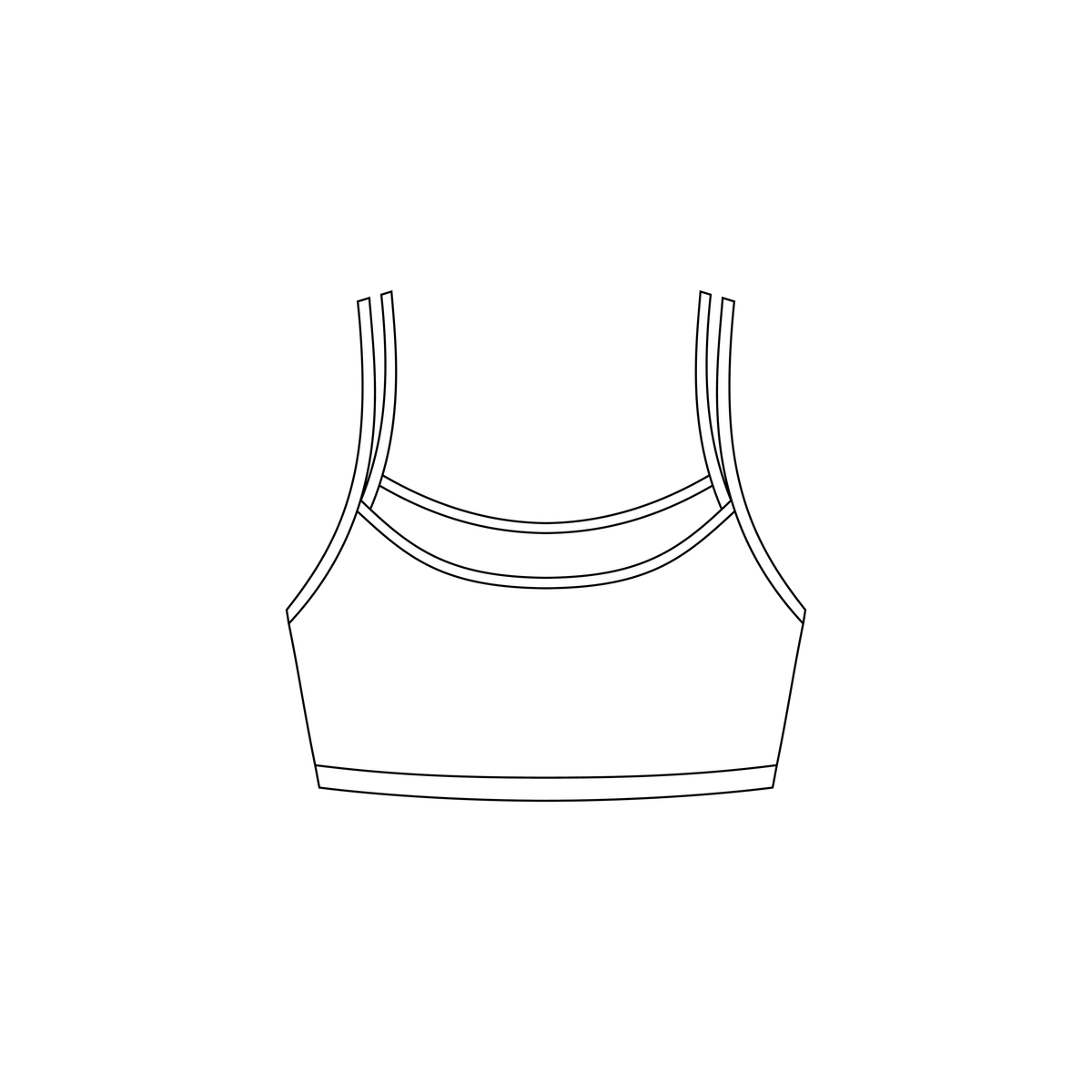 Mia Double Layer Cropped Tank