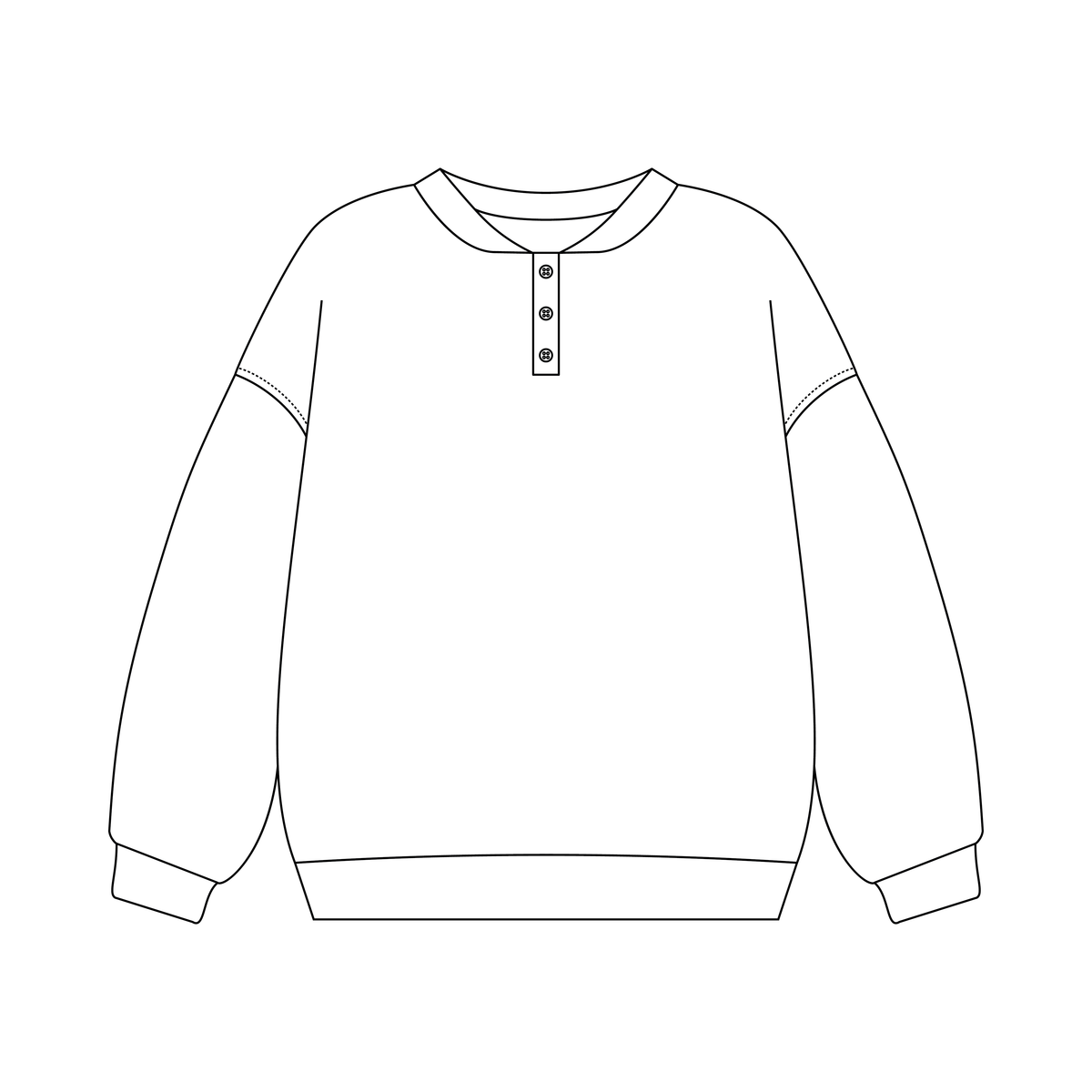 Tara Button-up Crewneck