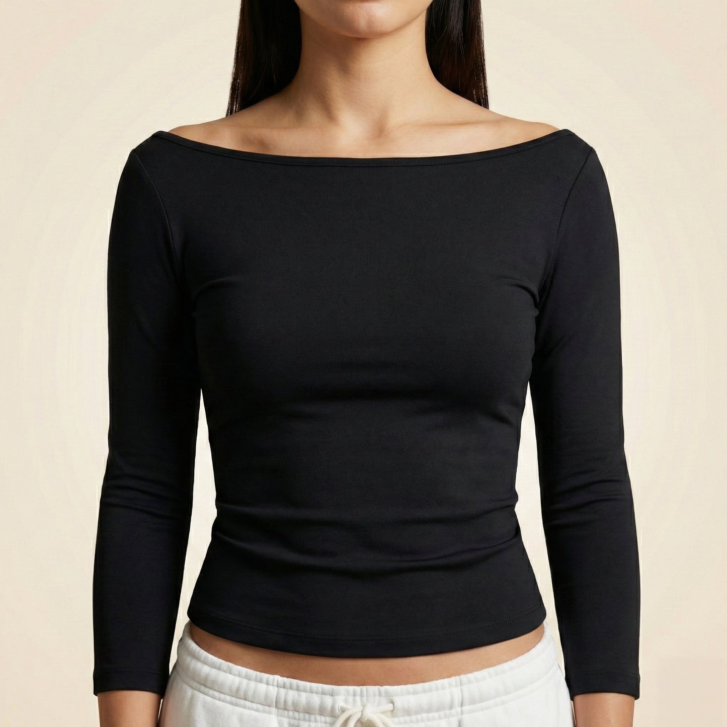 Audrey Boat Neck Long Sleeve