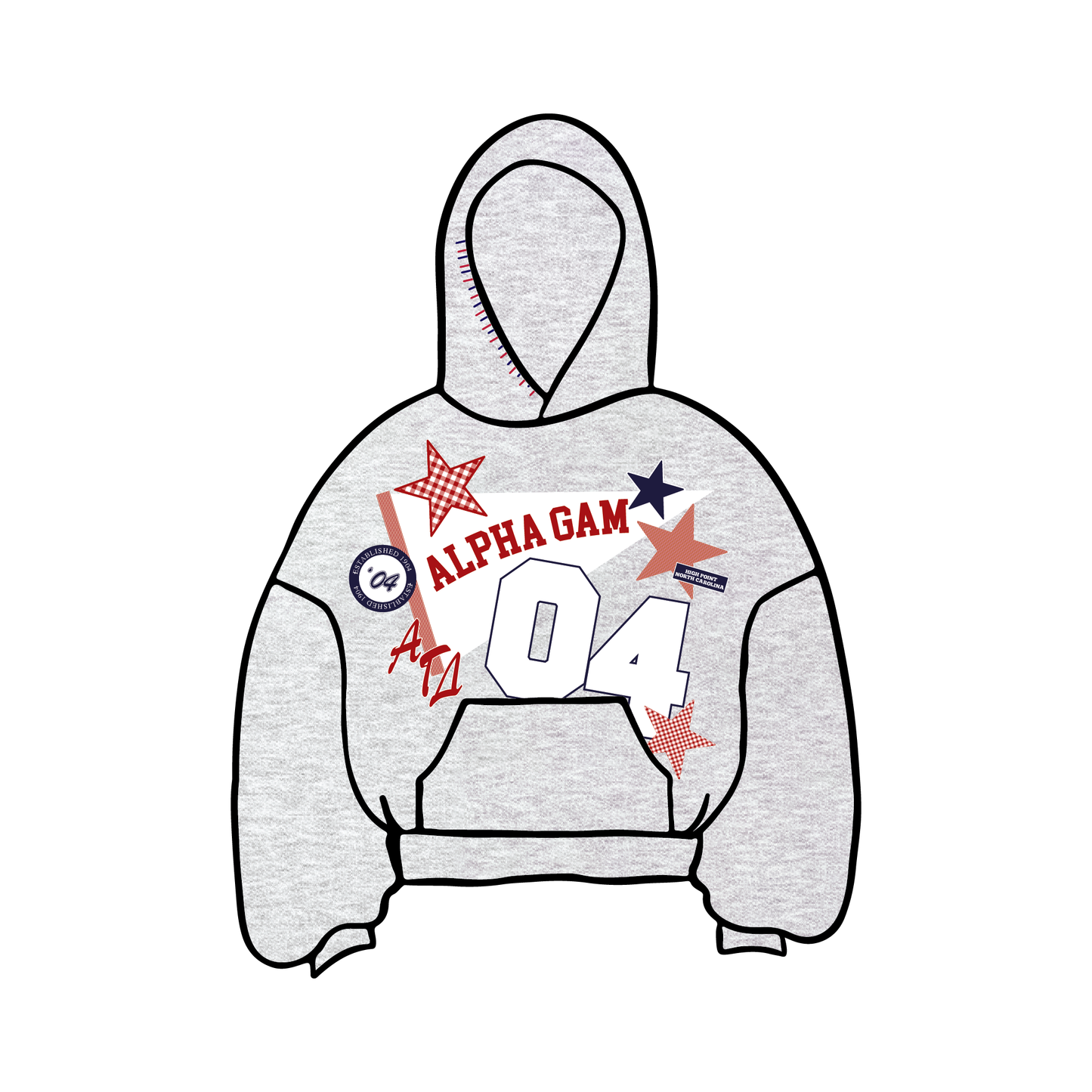 High Point University x Alpha Gamma Delta 'Date Party' Hoodie