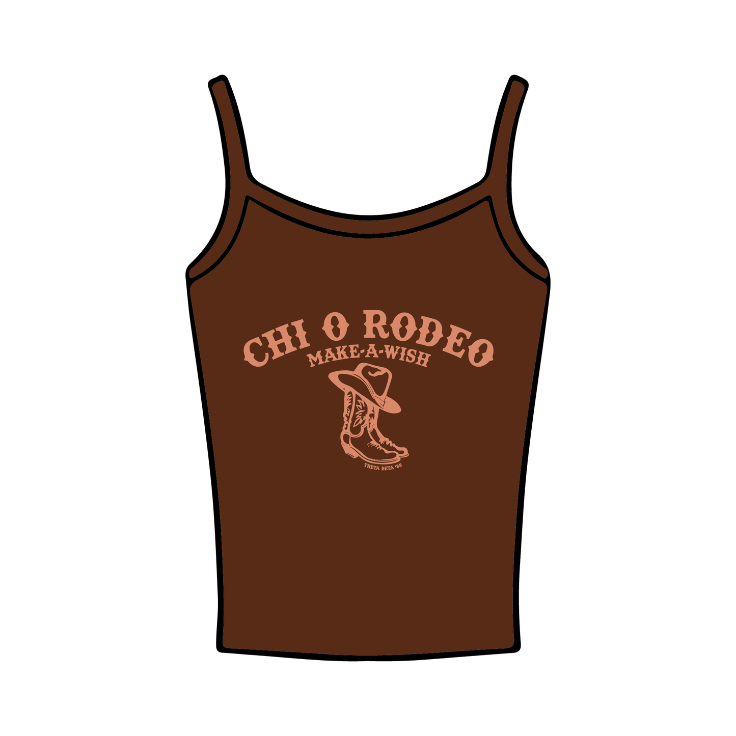 Indiana University Bloomington x Chi Omega 'Rodeo Philanthropy' Spaghetti Tank Top