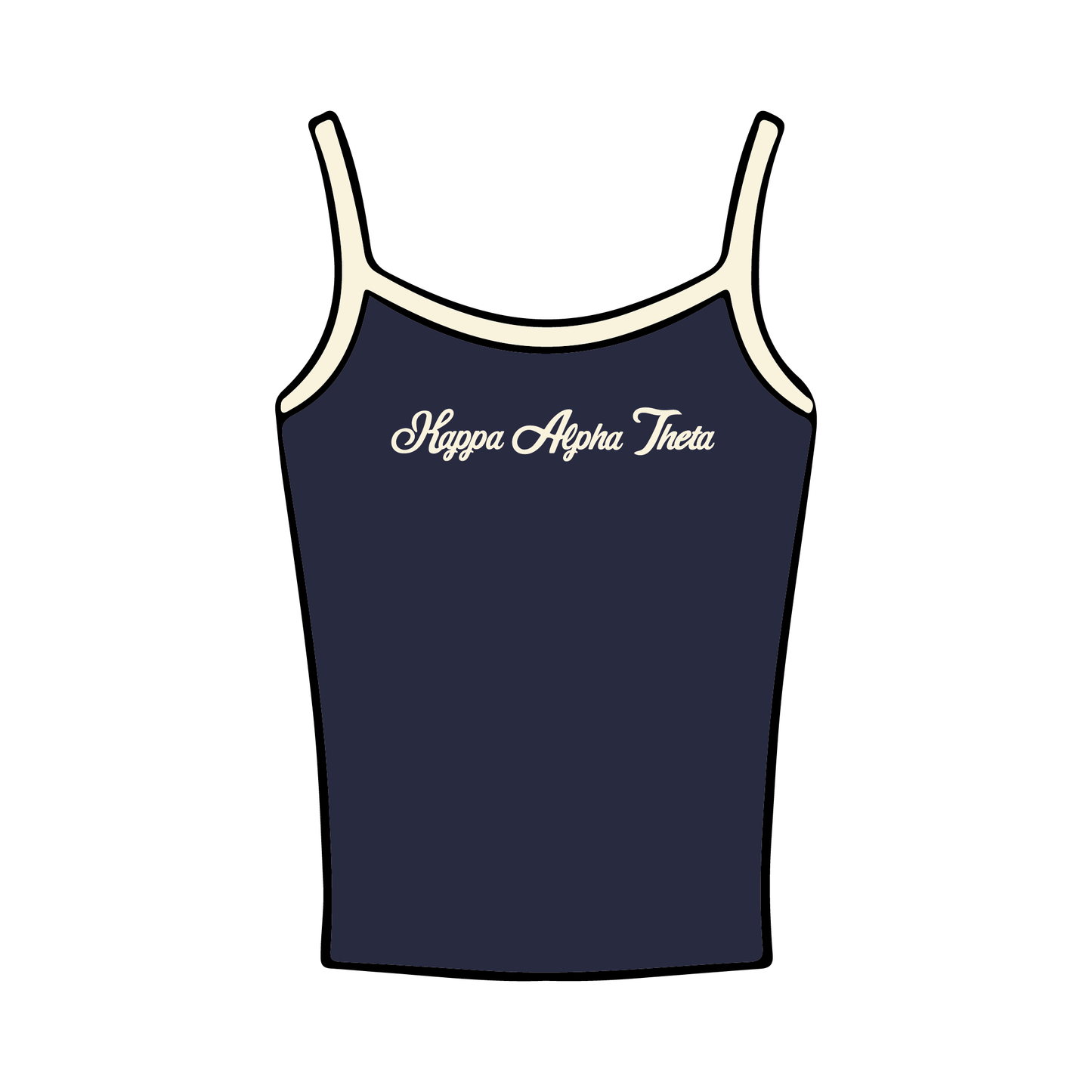 Syracuse University x Kappa Alpha Theta 'PR Merch Spring 2025' Spaghetti Tank Top