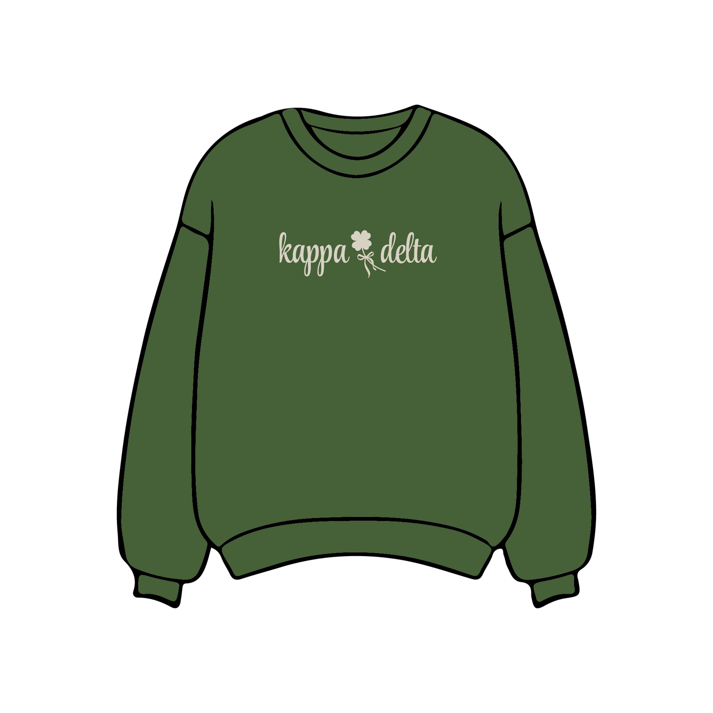 Kappa Delta 'Green Embroidered' Crewneck