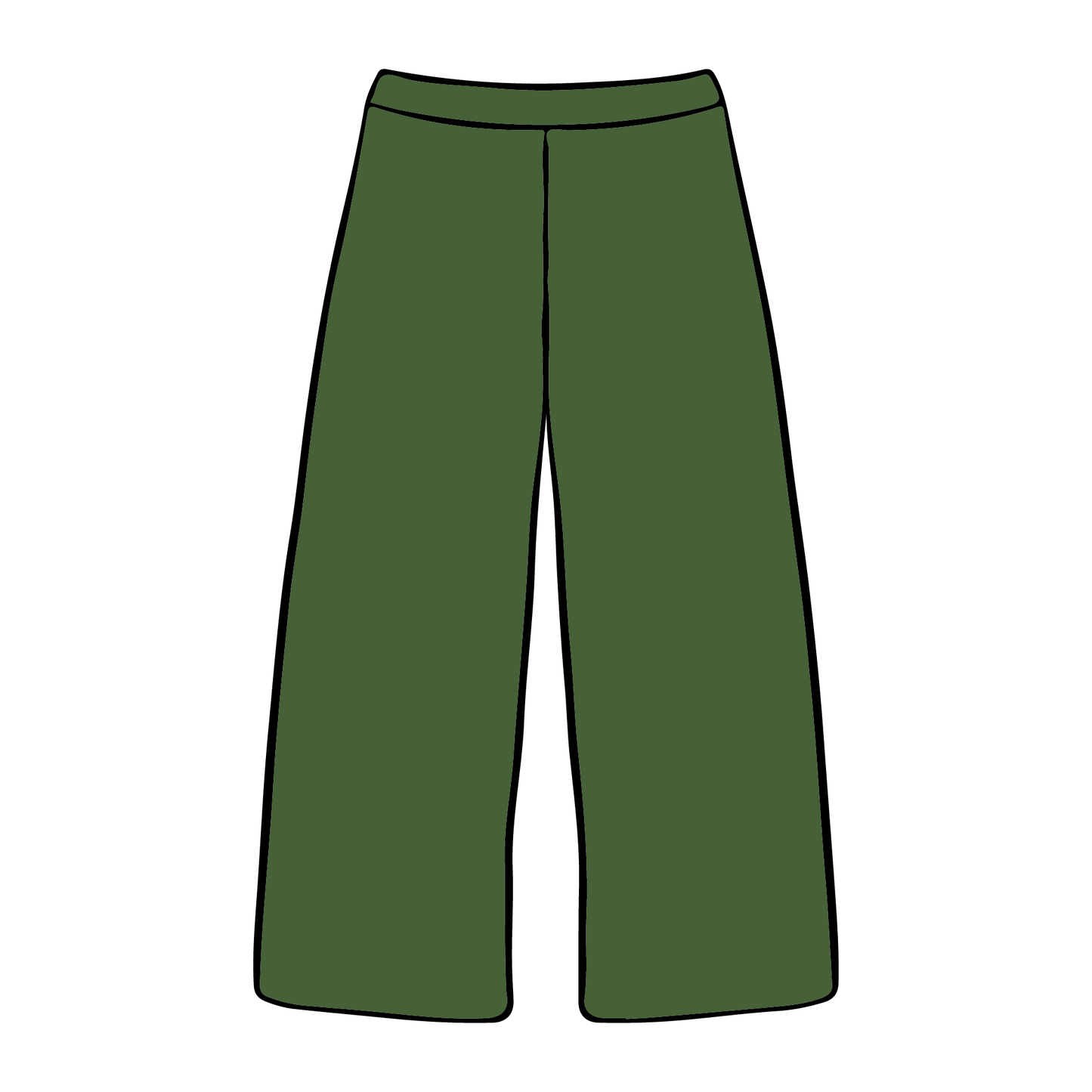Kappa Delta 'Green Embroidered' Wide Leg Sweatpants