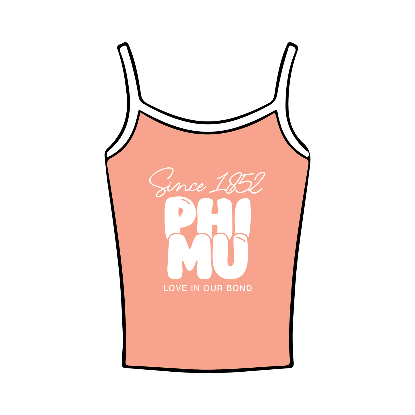Kent State University x Phi Mu 'Recruitment' Spaghetti Tank Top