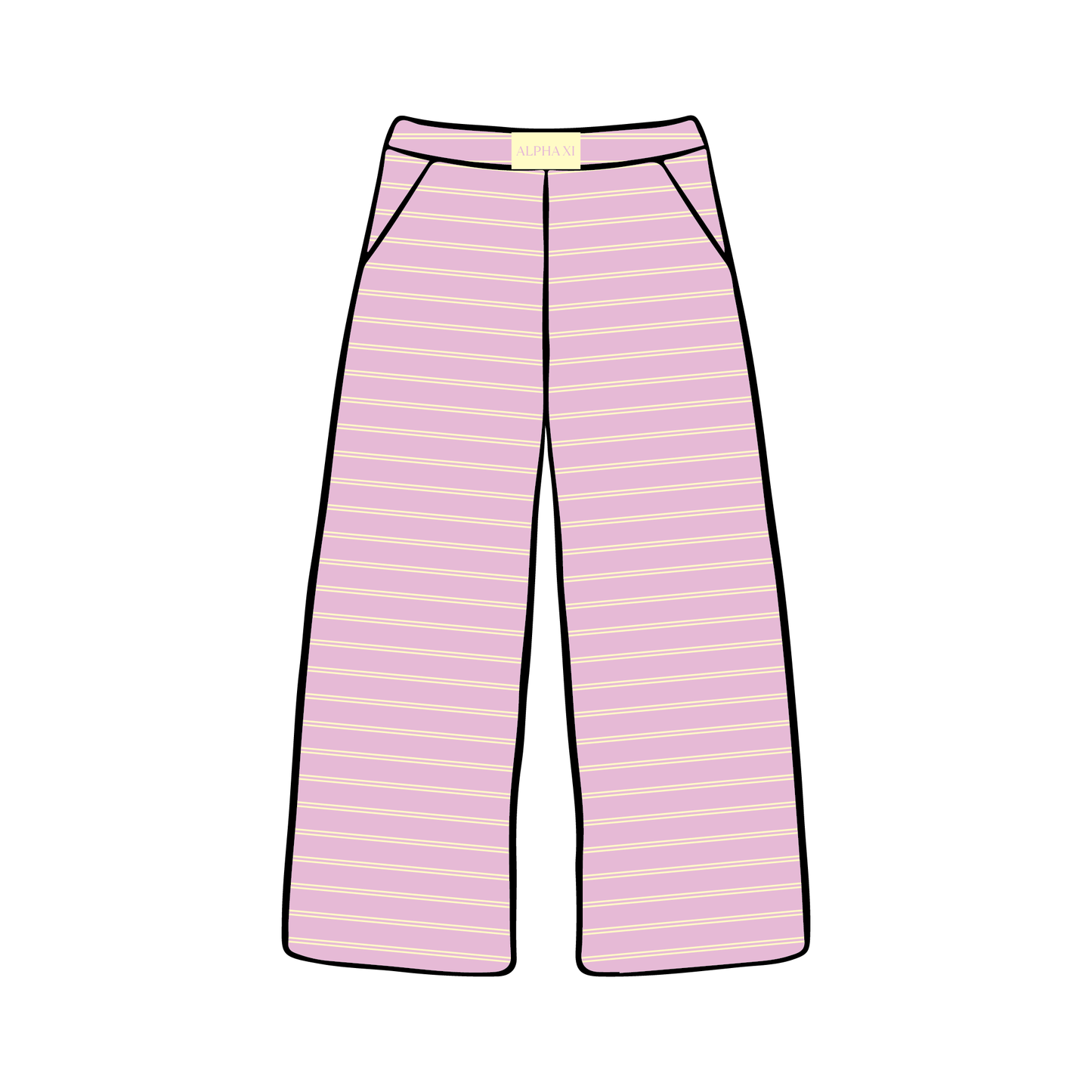 Miami University x Alpha Xi Delta 'Summer Merch' Wide-leg Sweatpants