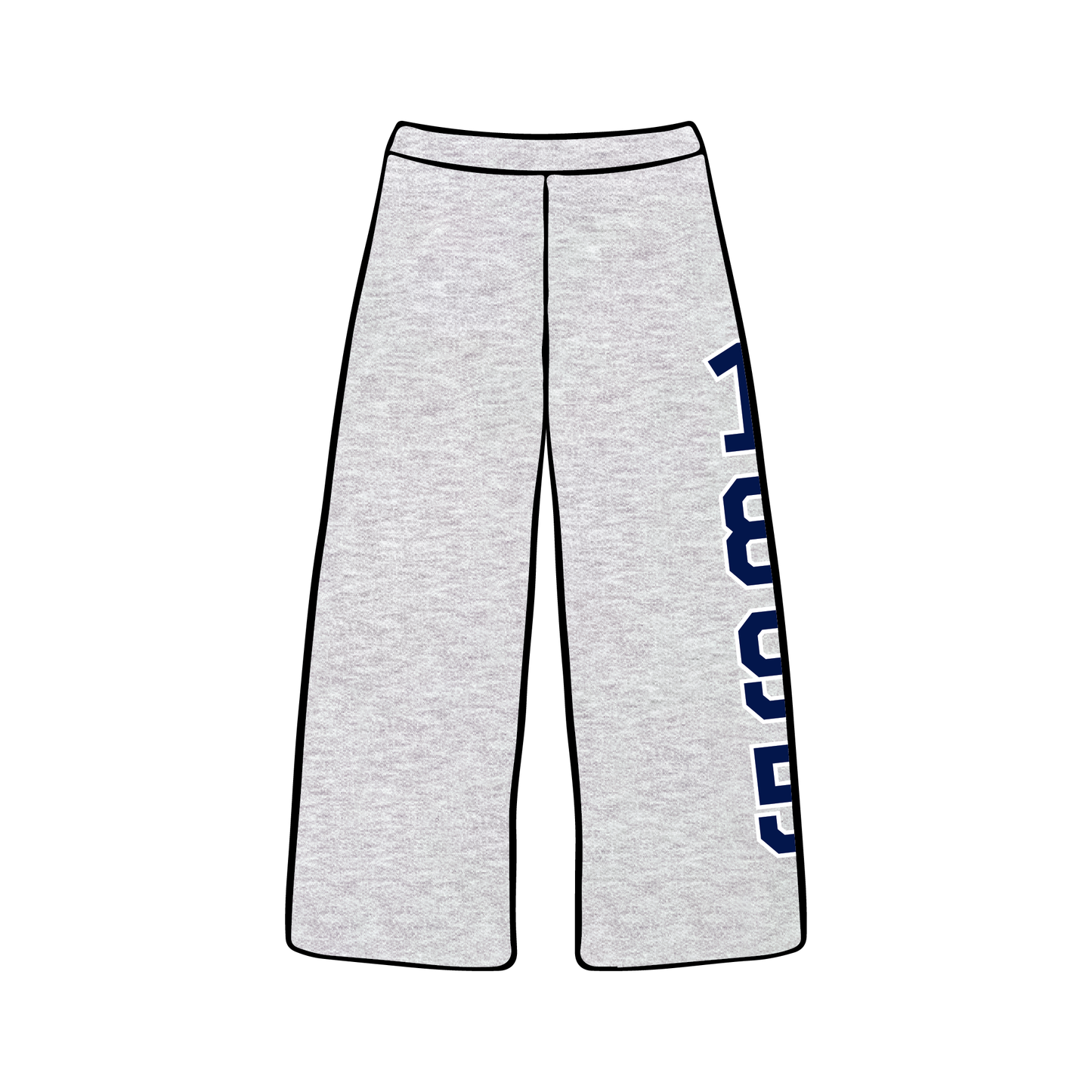 Miami University x Chi Omega 'Vintage' Wide-leg Sweatpants