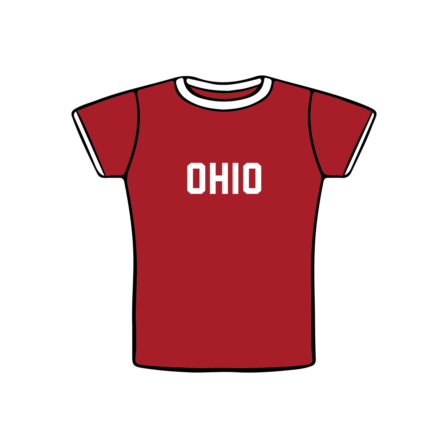 Ohio State University x Chi Omega 'First Gameday' Baby Tee