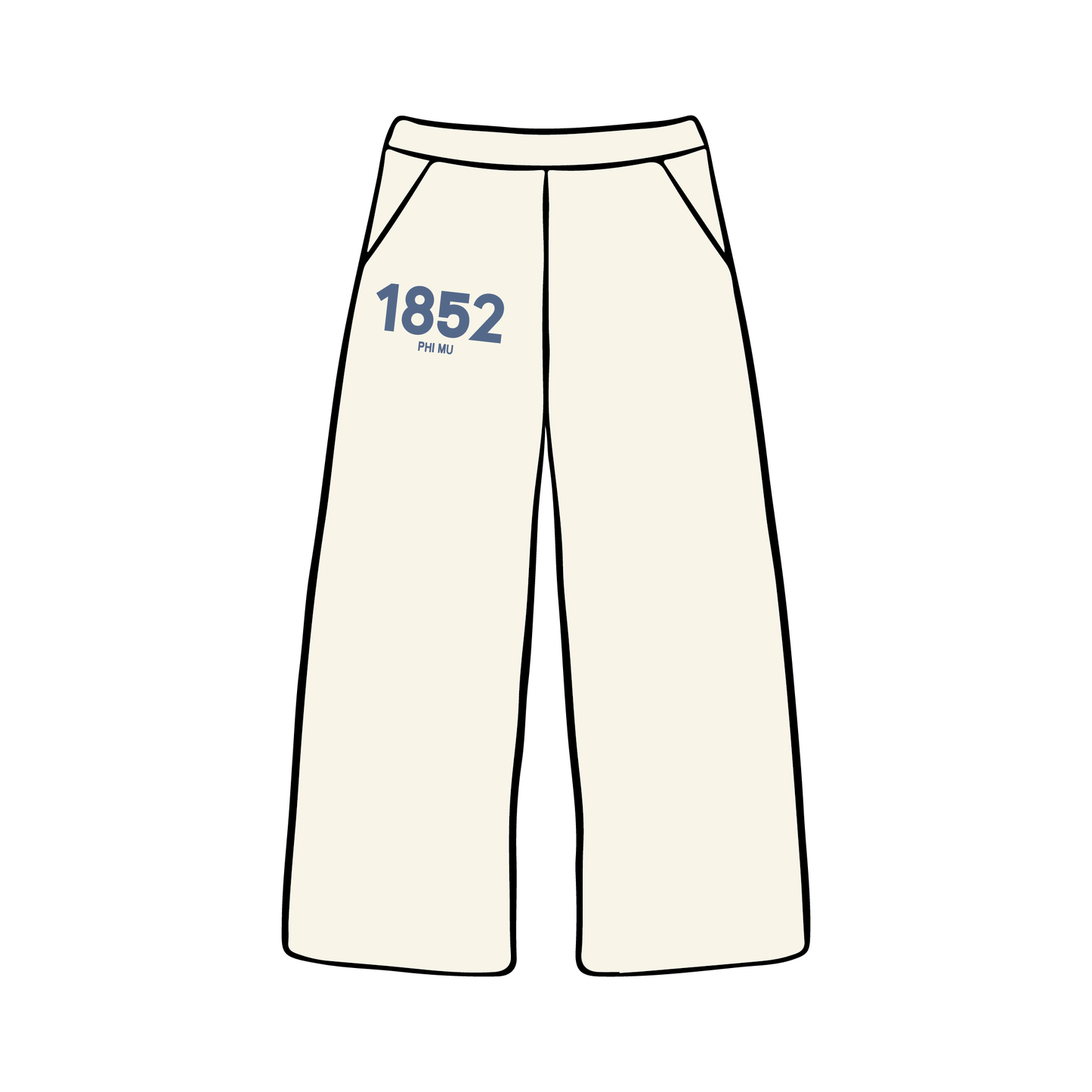Indiana University Bloomington x Phi Mu 'PR Drop 2025' Wide-leg Sweatpants