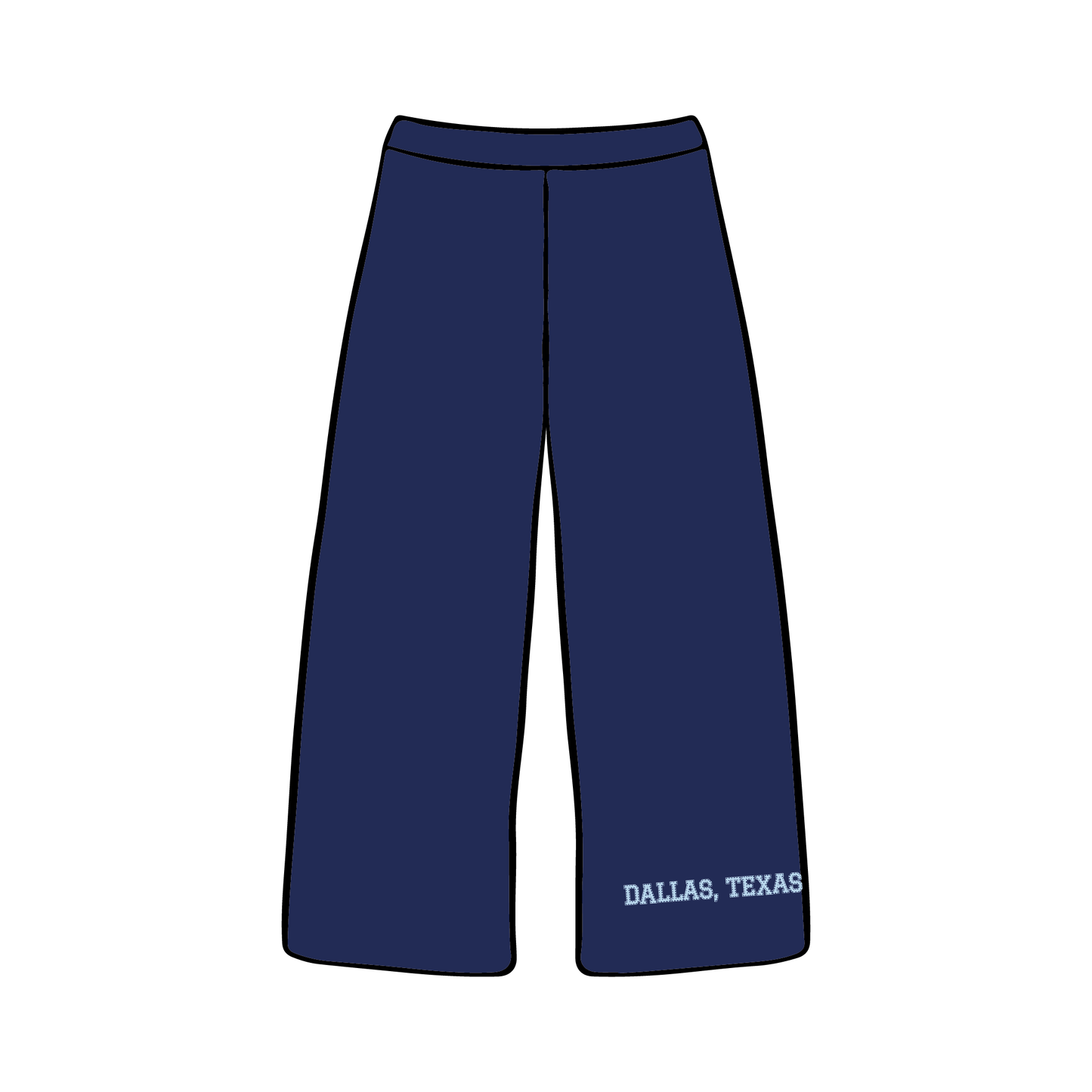 Southern Methodist University x Alpha Delta Pi 'Spring Set' Wide-leg Sweatpants