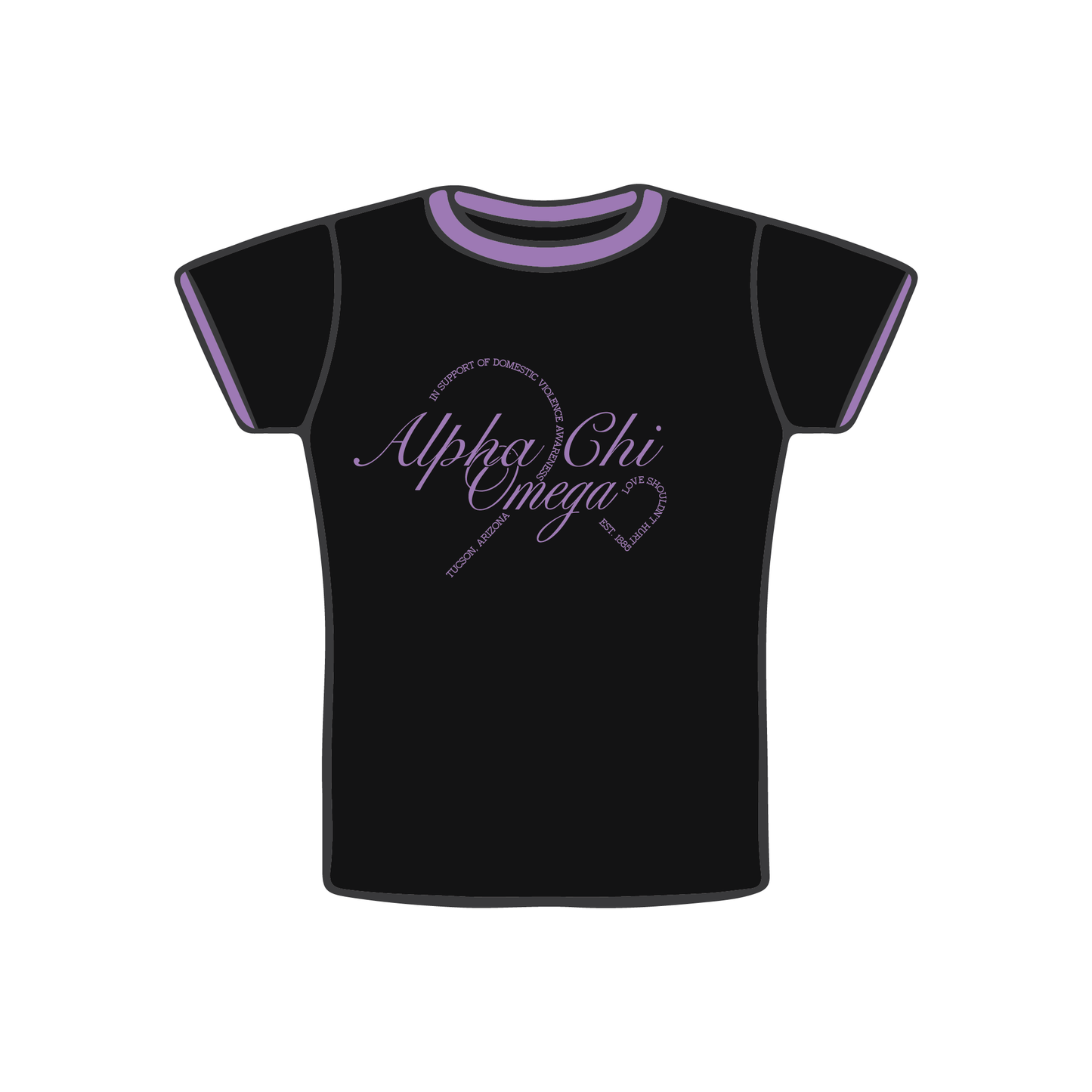 University of Arizona x Alpha Chi Omega 'Fall Rush 2025 (Philo Round)' Baby Tee