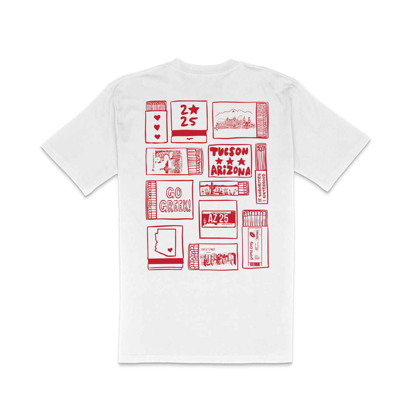 University of Arizona x 'Panhellenic Recruitment 2025 White' T-Shirt