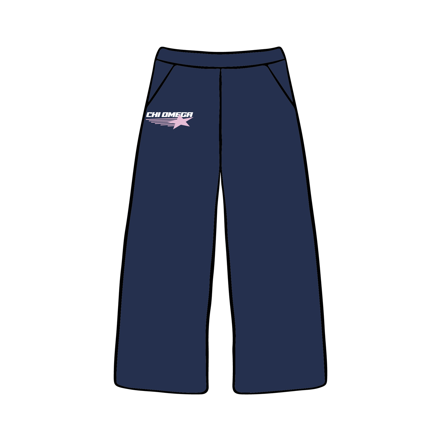 University of Washington x Chi Omega 'General Merch' Wide-leg Sweatpants