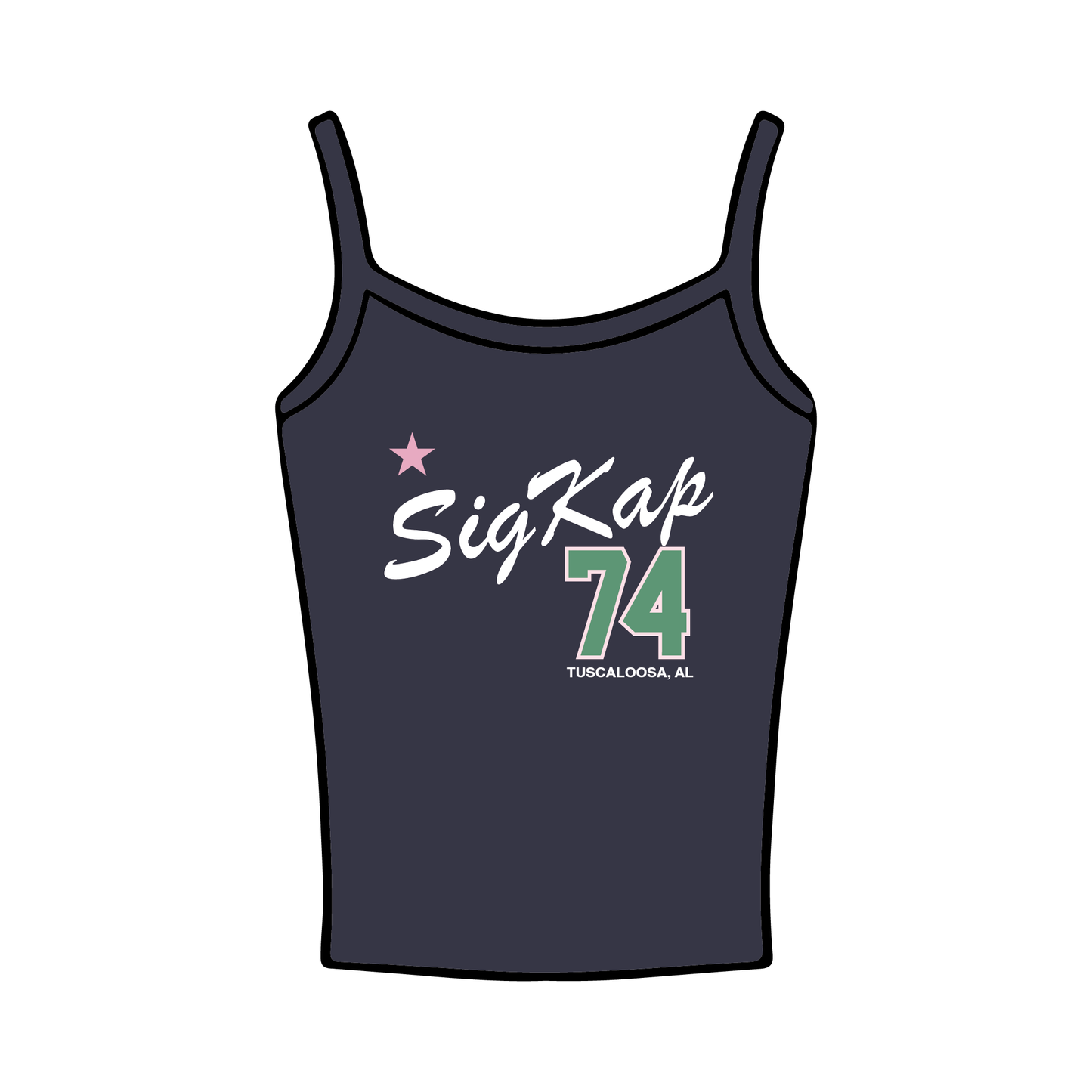 University of Alabama x Sigma Kappa 'General Merch' Spaghetti Tank Top