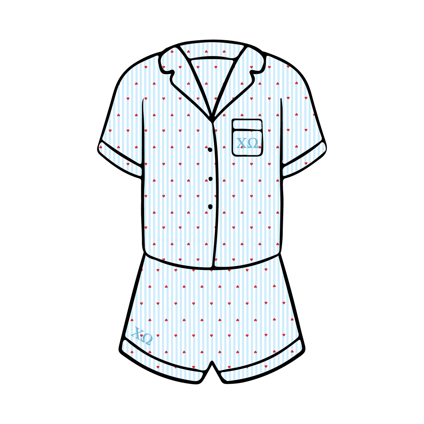 University of Arizona x Chi Omega 'Work Week' Pajamas