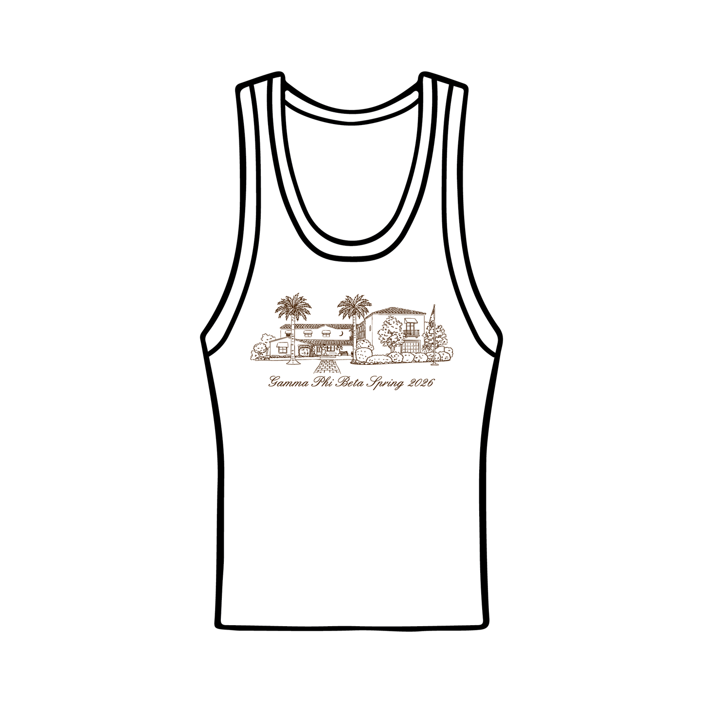 University of Arizona x Gamma Phi Beta 'Spring COB' Tank Top