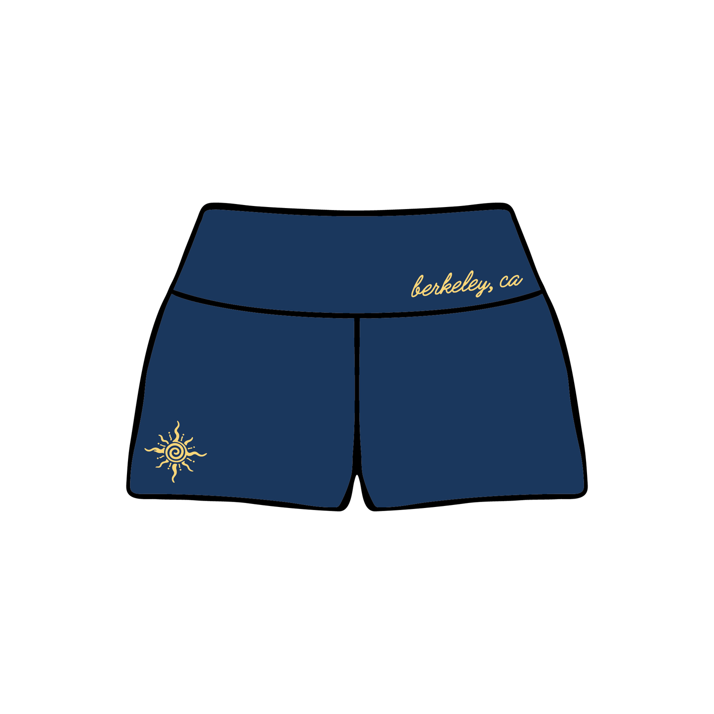 University of California, Berkeley x Alpha Chi Omega 'Cal Day' Foldover Shorts