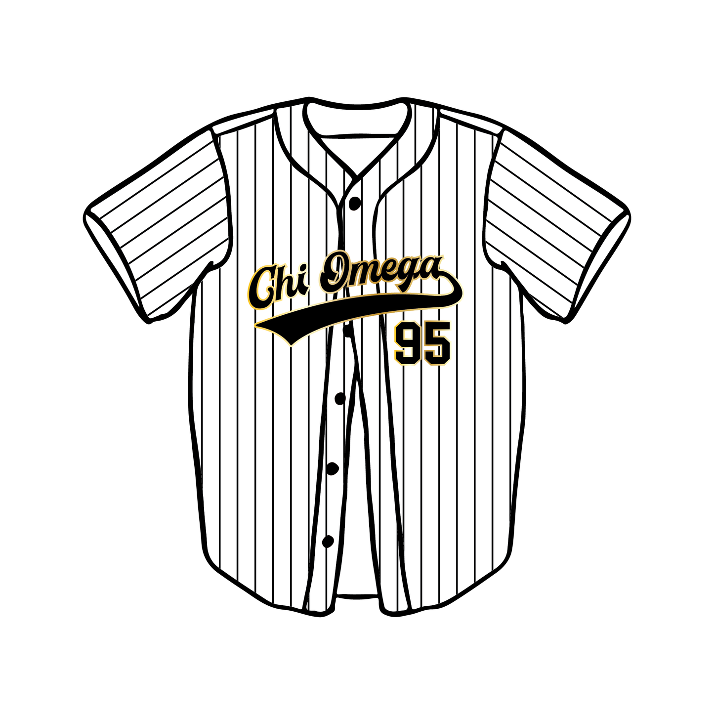 University of Central Florida x Chi Omega 'Gamedays' Baseball Jersey