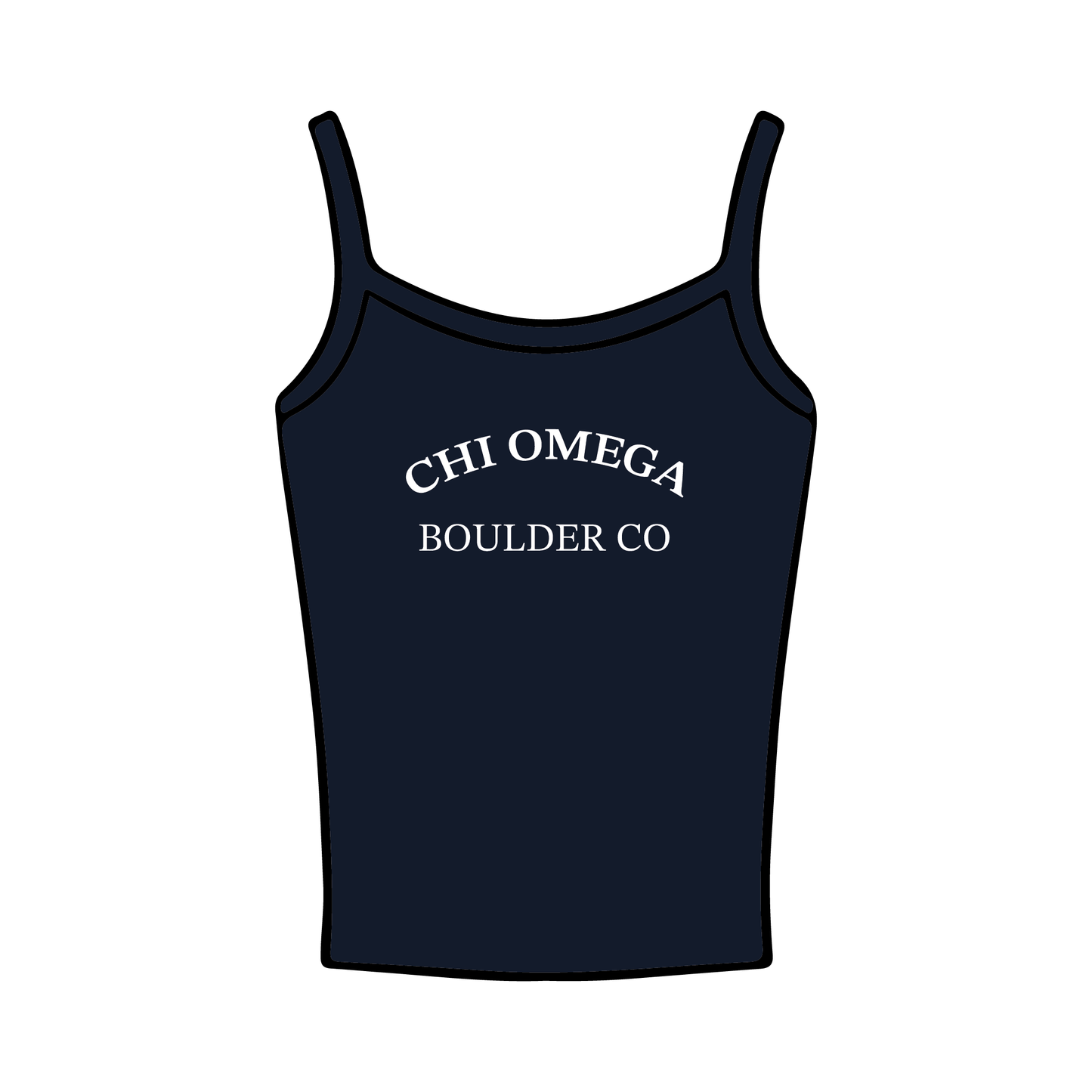 University of Colorado Boulder x Chi Omega 'Fall Rush 2025' Spaghetti Tank Top