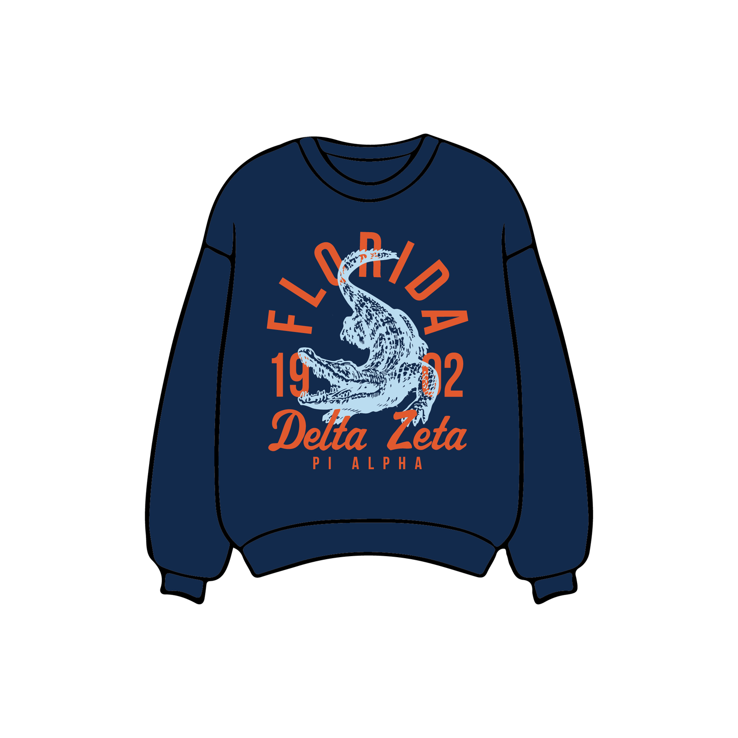 University of Florida x Delta Zeta 'Bid Day' Crewneck