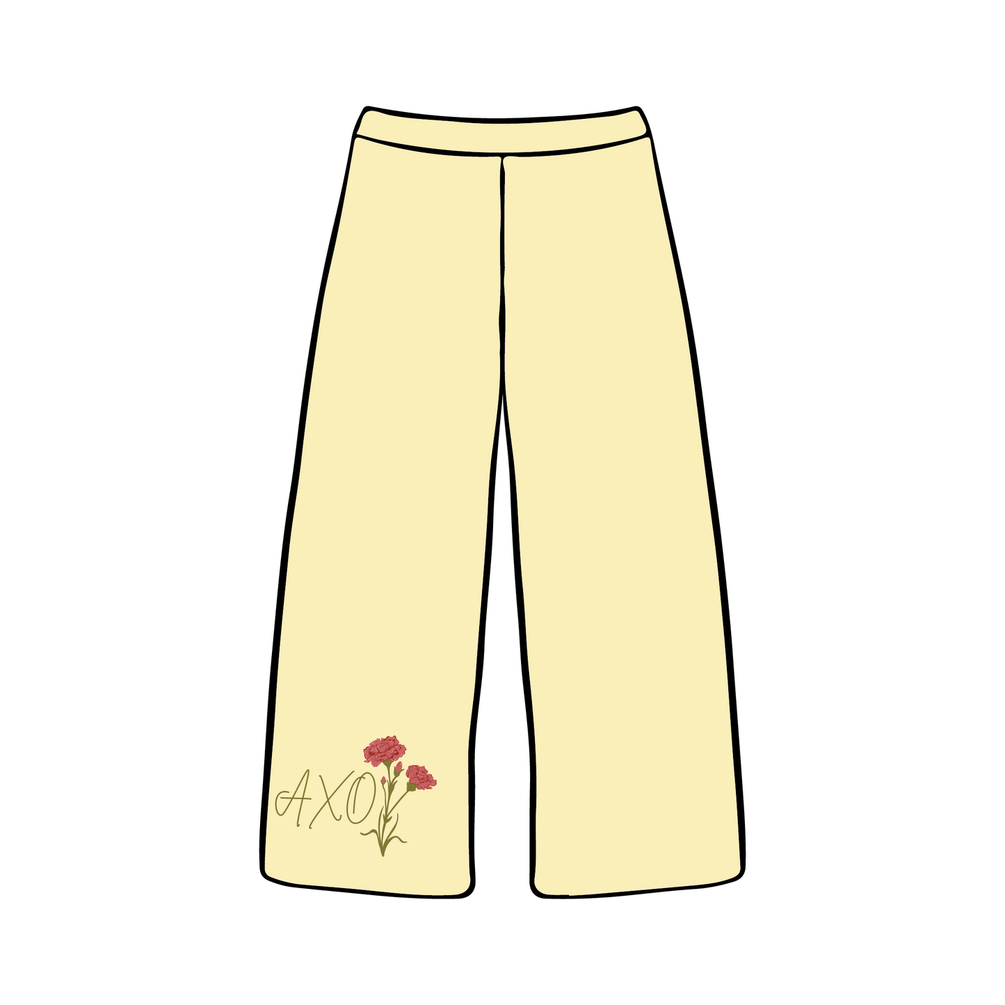University of Oregon x Alpha Chi Omega 'Spring Term Merch' Wide-leg Sweatpants