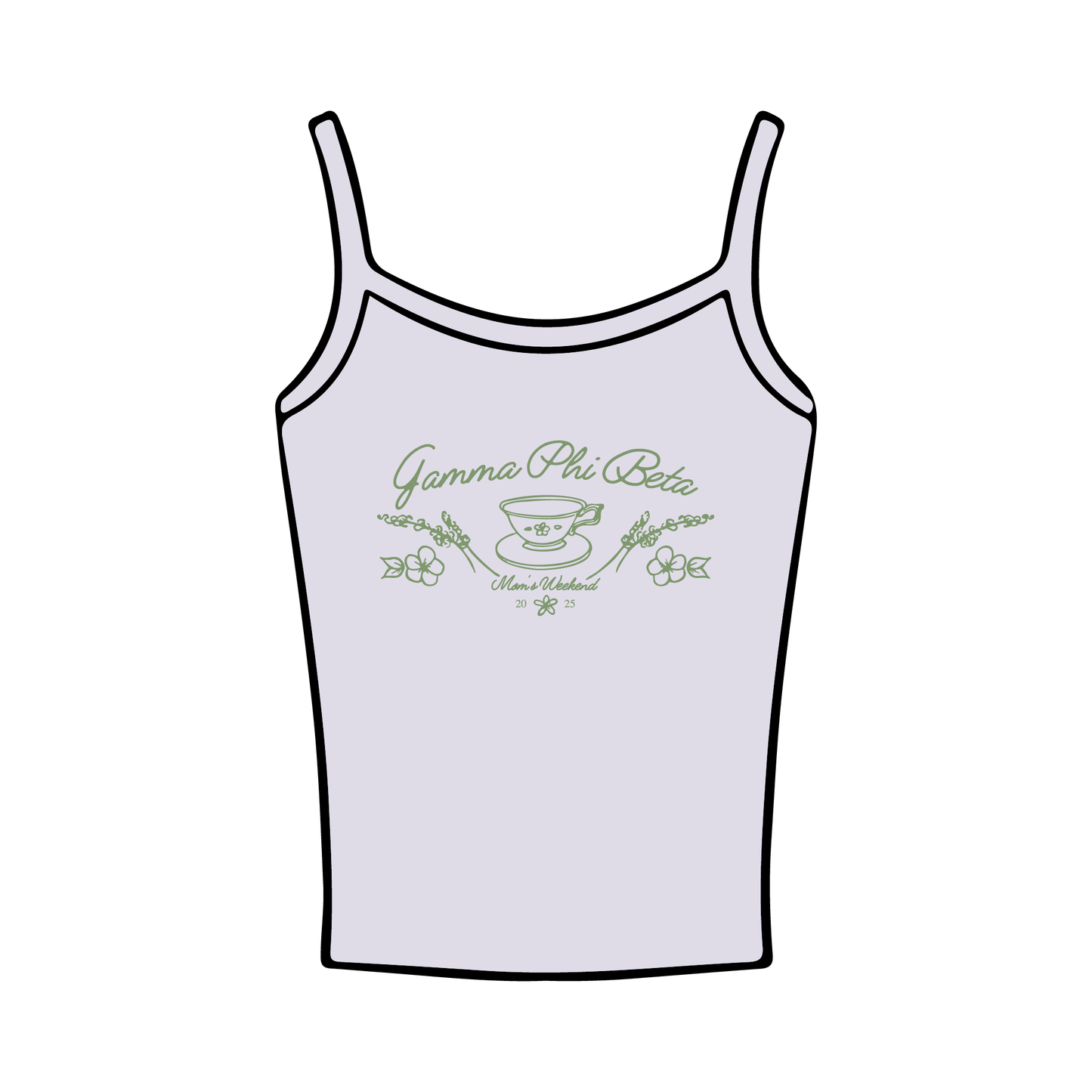University of Oregon x Gamma Phi Beta 'Mom’s Weekend' Spaghetti Tank Top