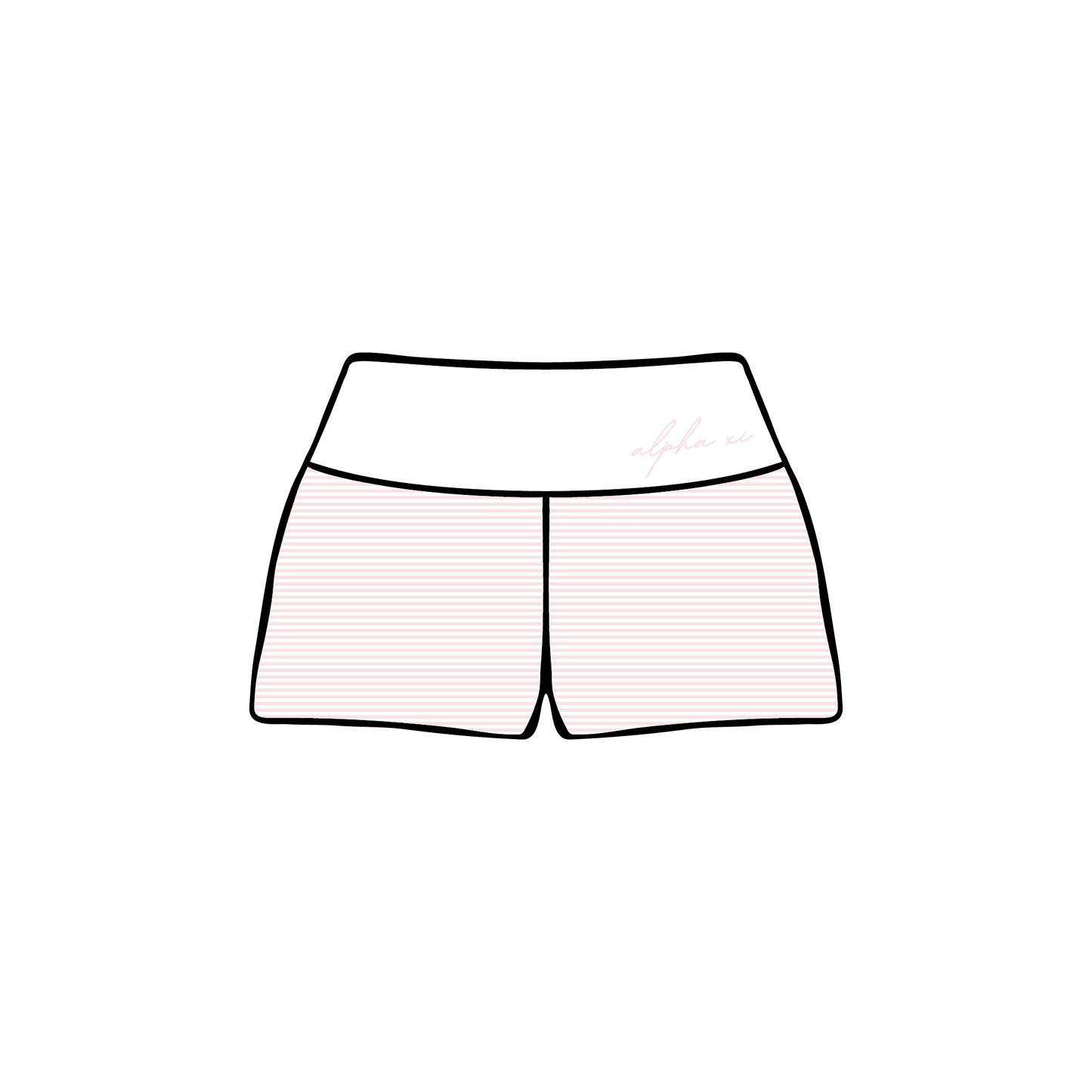 University of Rhode Island x Alpha Xi Delta 'Spring Sets' Foldover Shorts