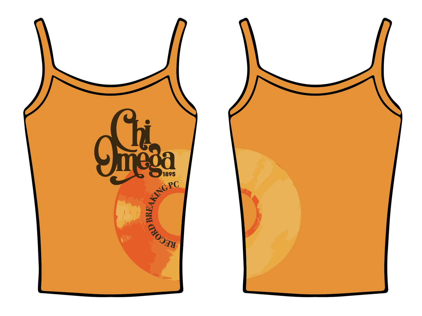 University of Wisconsin-Madison x Chi Omega 'Bid Day Orange 2025' Tank Top