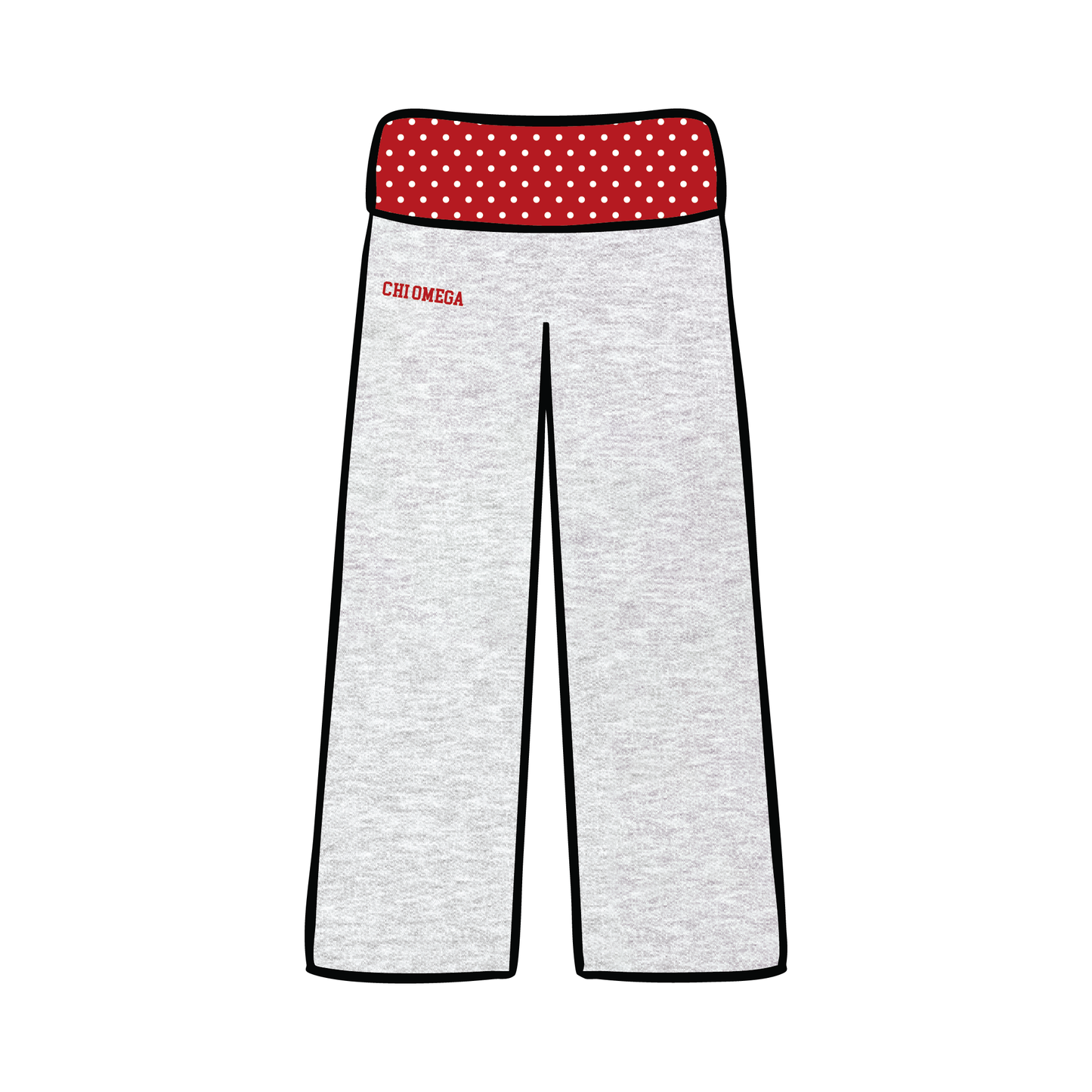 University of Wisconsin-Madison x Chi Omega 'New Fall PC' Fold-over Sweatpants