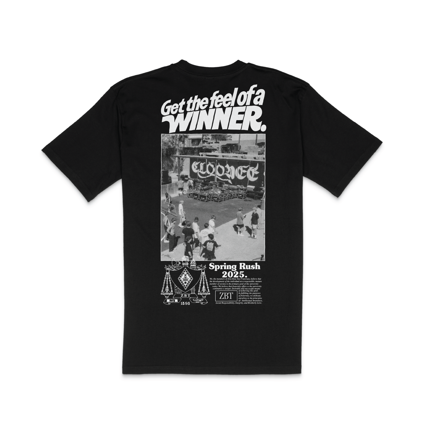 University of Arizona x Zeta Beta Tau 'Spring Rush 2025 Black' Tee