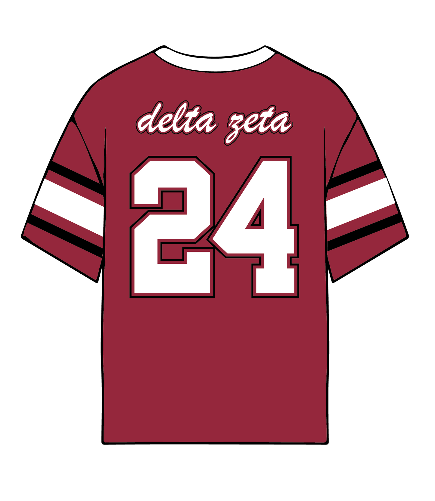 Delta Zeta 'Red Football' Jersey