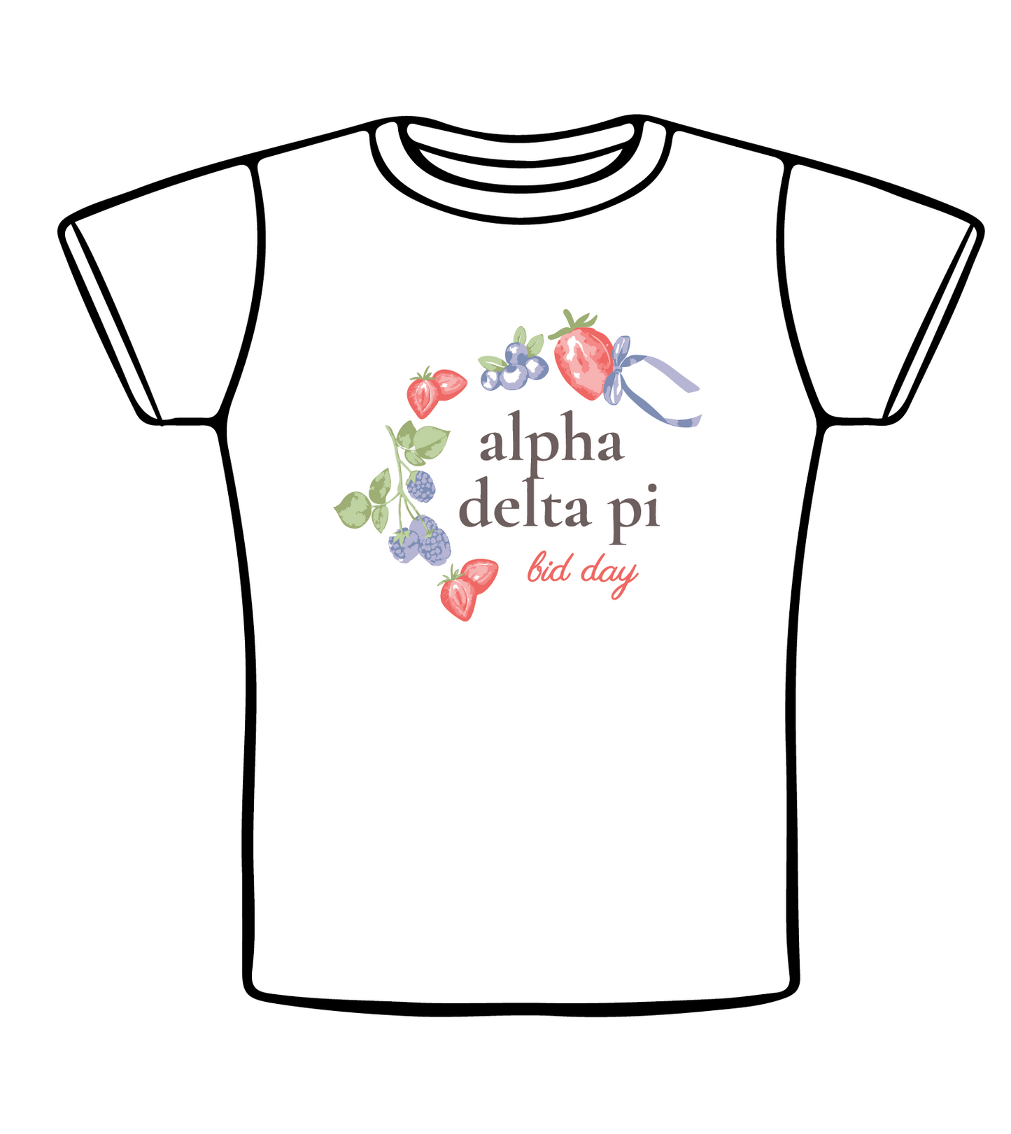 University of California, Davis x Alpha Delta Pi 'Fall Bid Day '25' Baby Tee