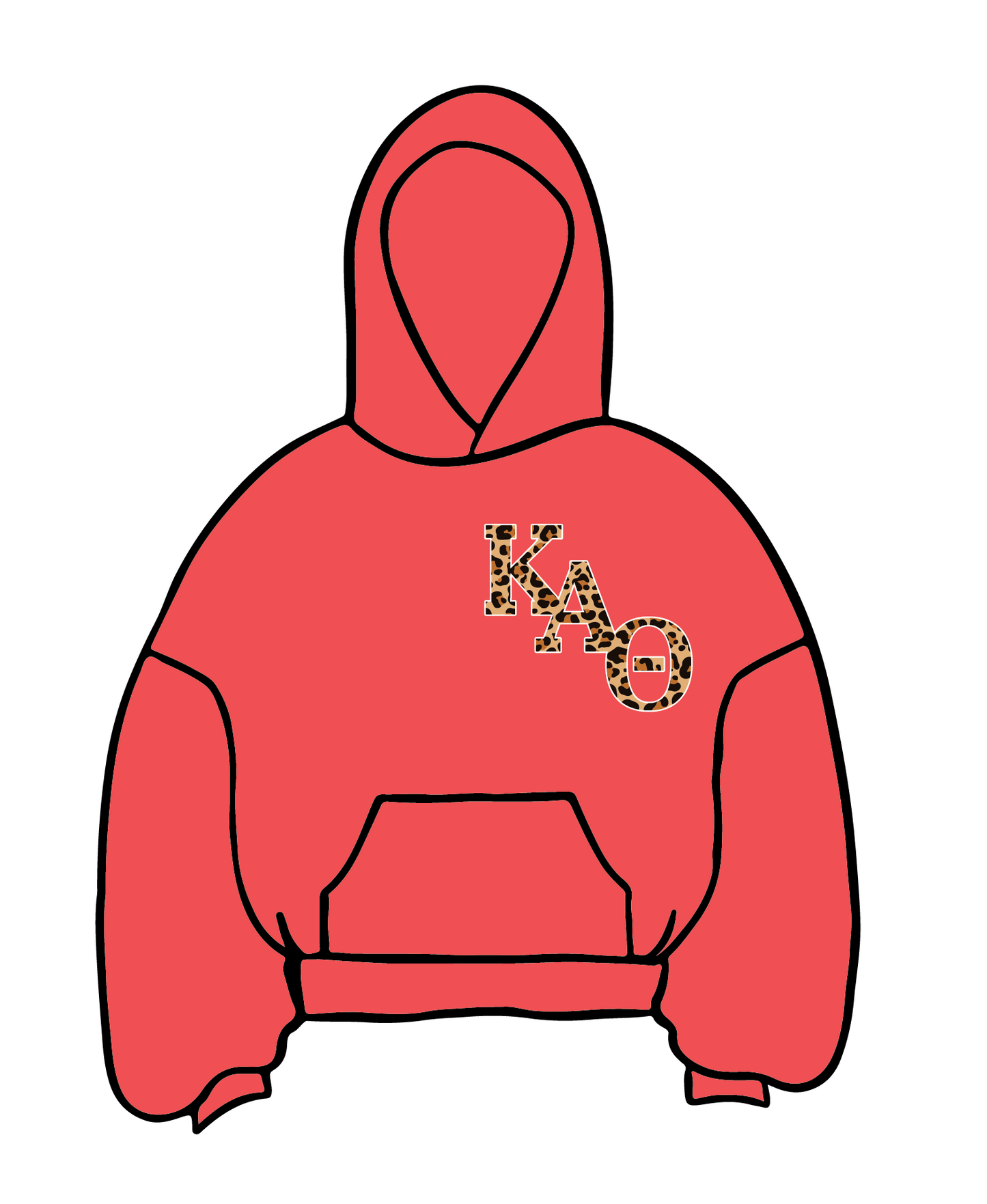 Kappa Alpha Theta 'Red Cheetah' Hoodie