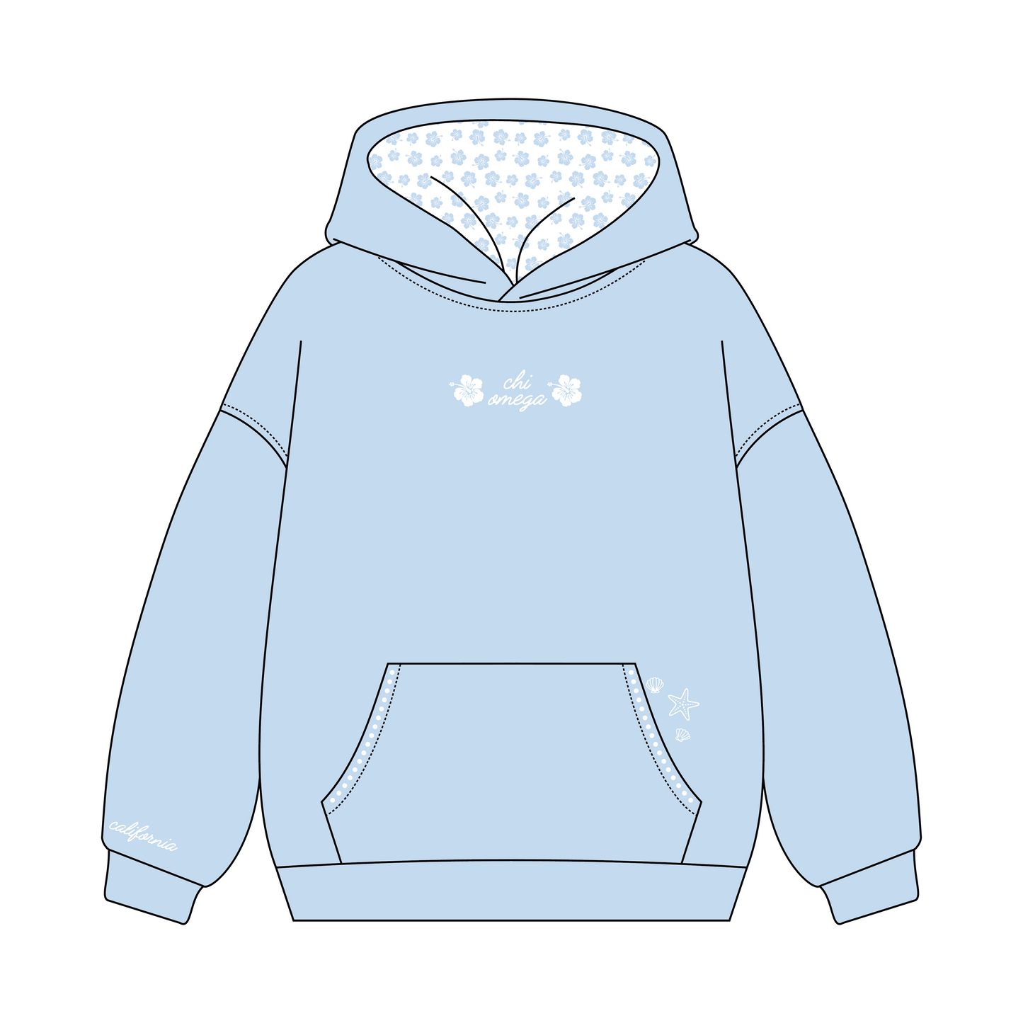 UCLA x Chi Omega 'spring general drop' Signature Hoodie