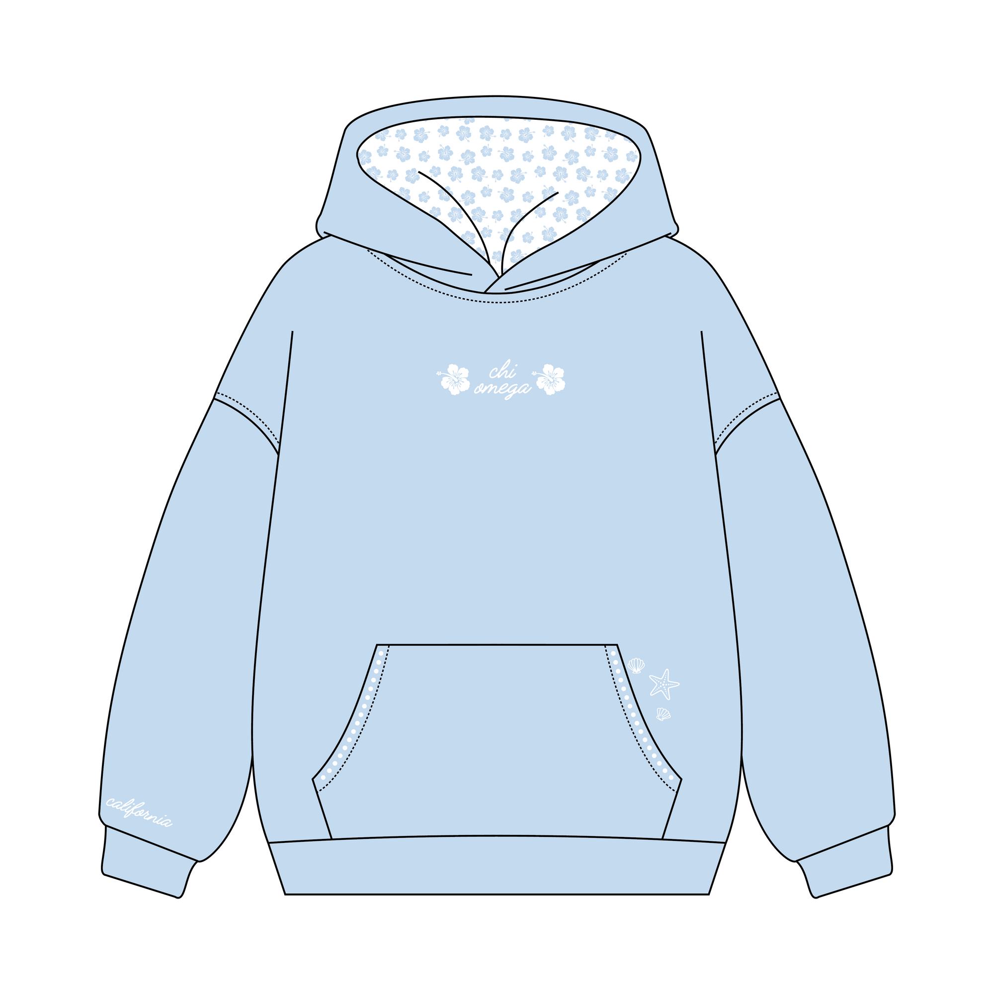 UCLA x Chi Omega 'spring general drop' Signature Hoodie