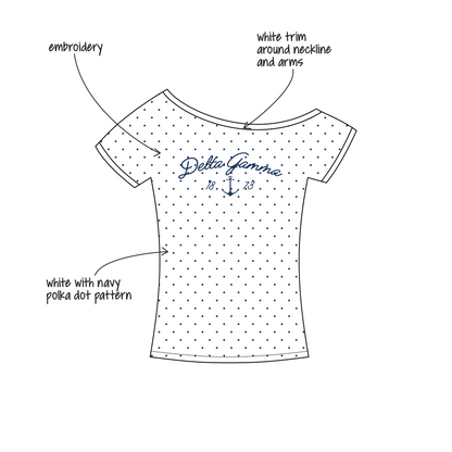 Butler University x Delta Gamma 'Recruitment' Blaine Off-the-Shoulder Baby Tee