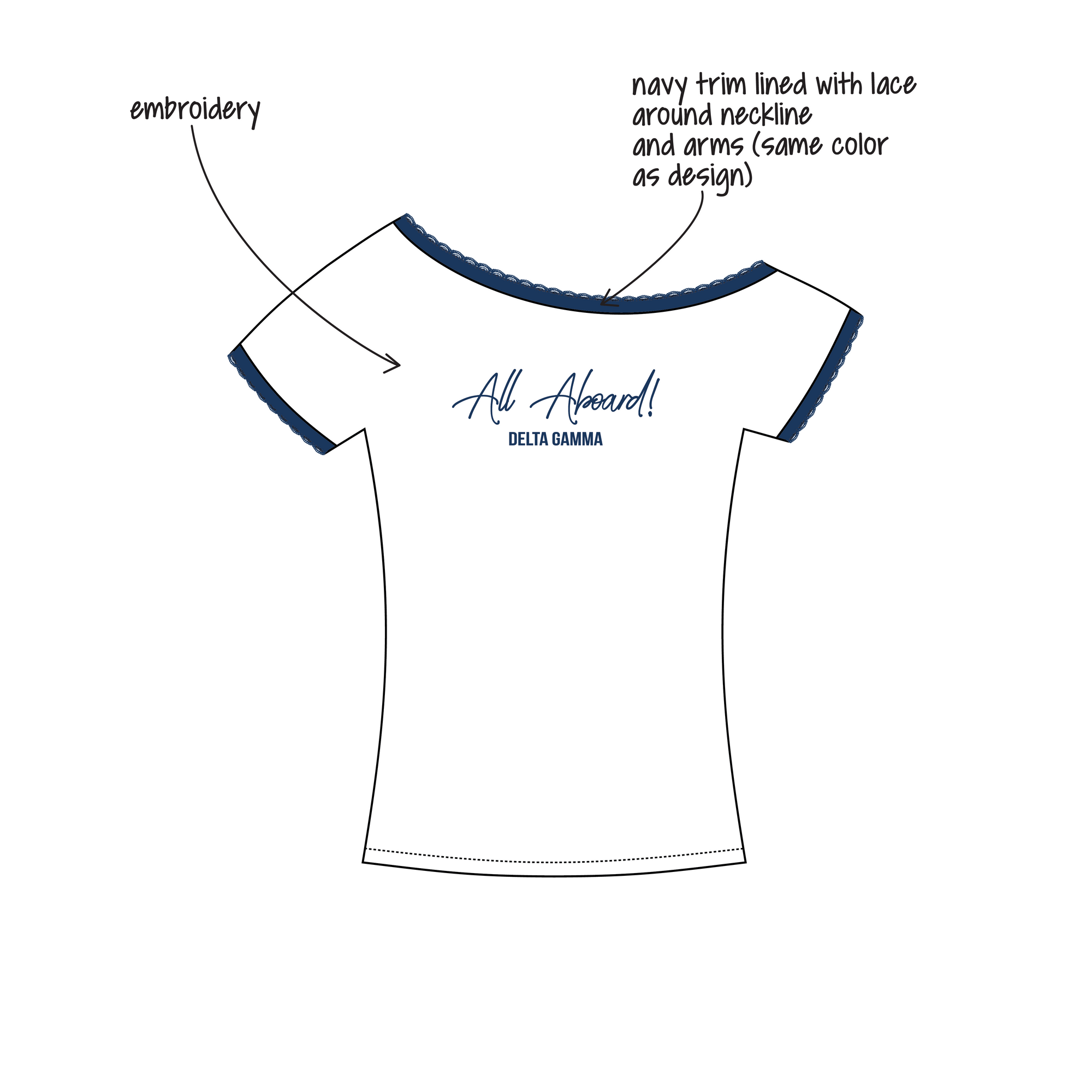 Ohio University x Delta Gamma 'Fall Work Week 2026' Blaine Off-the-Shoulder Baby Tee