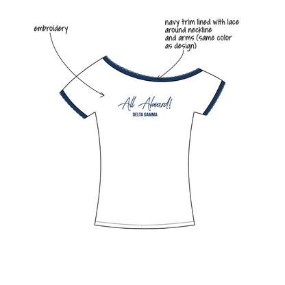 Ohio University x Delta Gamma 'Fall Work Week 2026' Blaine Off-the-Shoulder Baby Tee