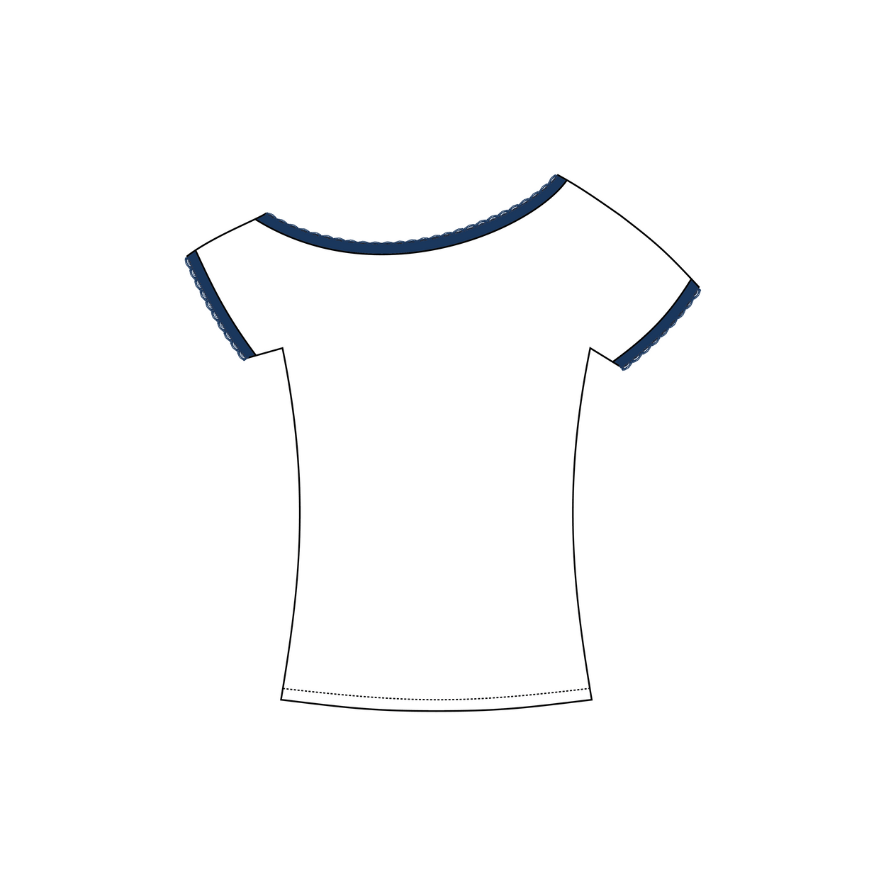 Ohio University x Delta Gamma 'Fall Work Week 2026' Blaine Off-the-Shoulder Baby Tee
