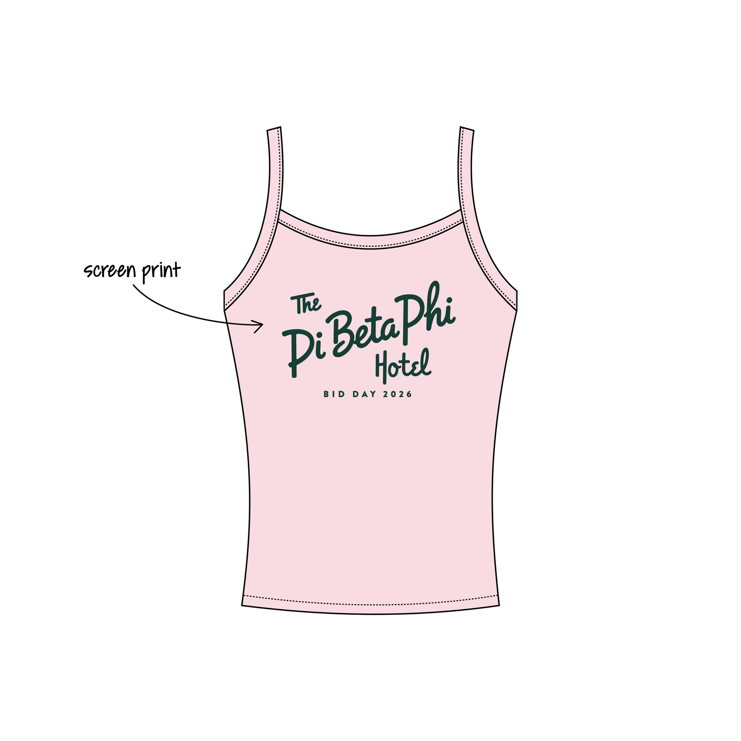 University of Nebraska-Lincoln x Pi Beta Phi 'Bid Day' Evie Tank Top
