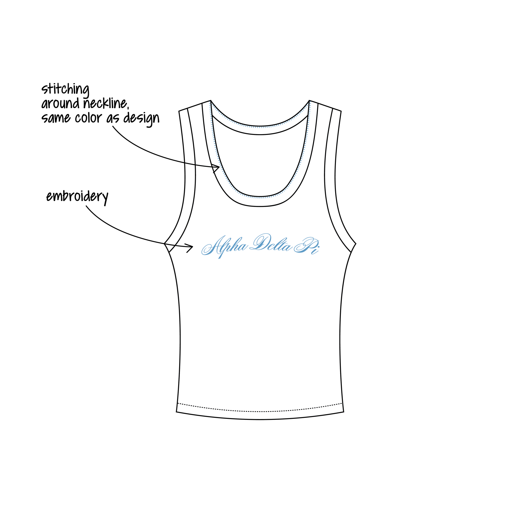 University of Delaware x Alpha Delta Pi 'First Day of Class' Nova Tank Top