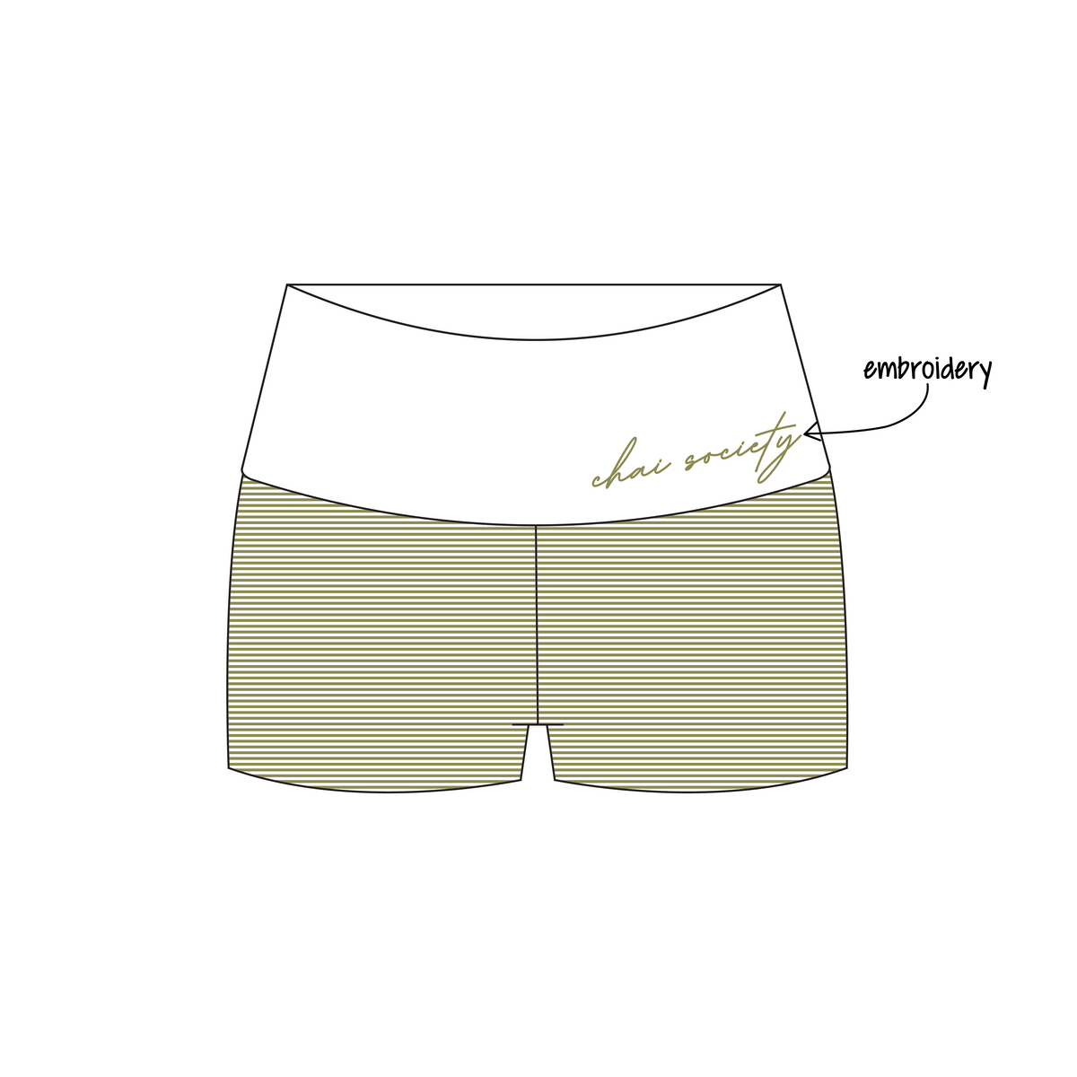 Chai Society Haven Foldover Shorts