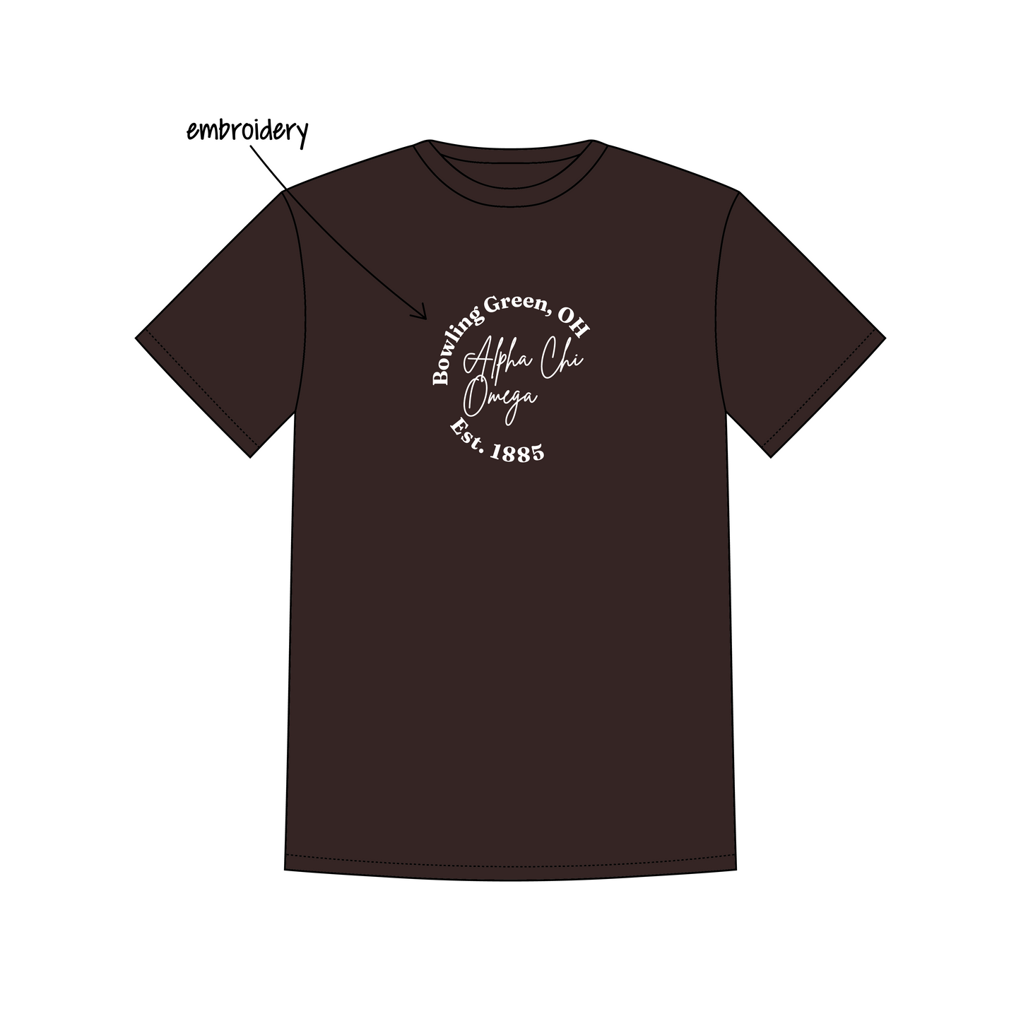 Bowling Green State University x Alpha Chi Omega 'Philanthropy round shirts' Leo T-Shirt