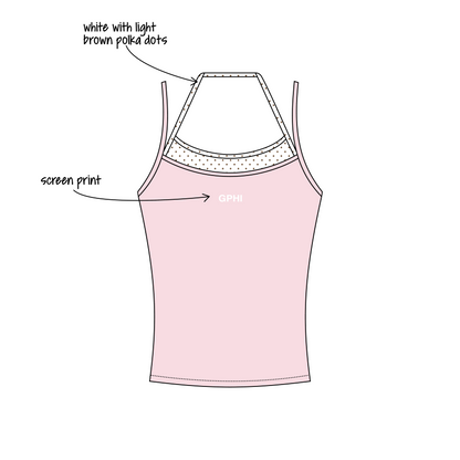 San Diego State University x Gamma Phi Beta 'Recruitment Polish Week sets!' Sara Double Layer Tank Top