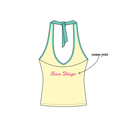 San Diego State University x Delta Gamma 'Recruitment Prep Week' Leona Halter Top
